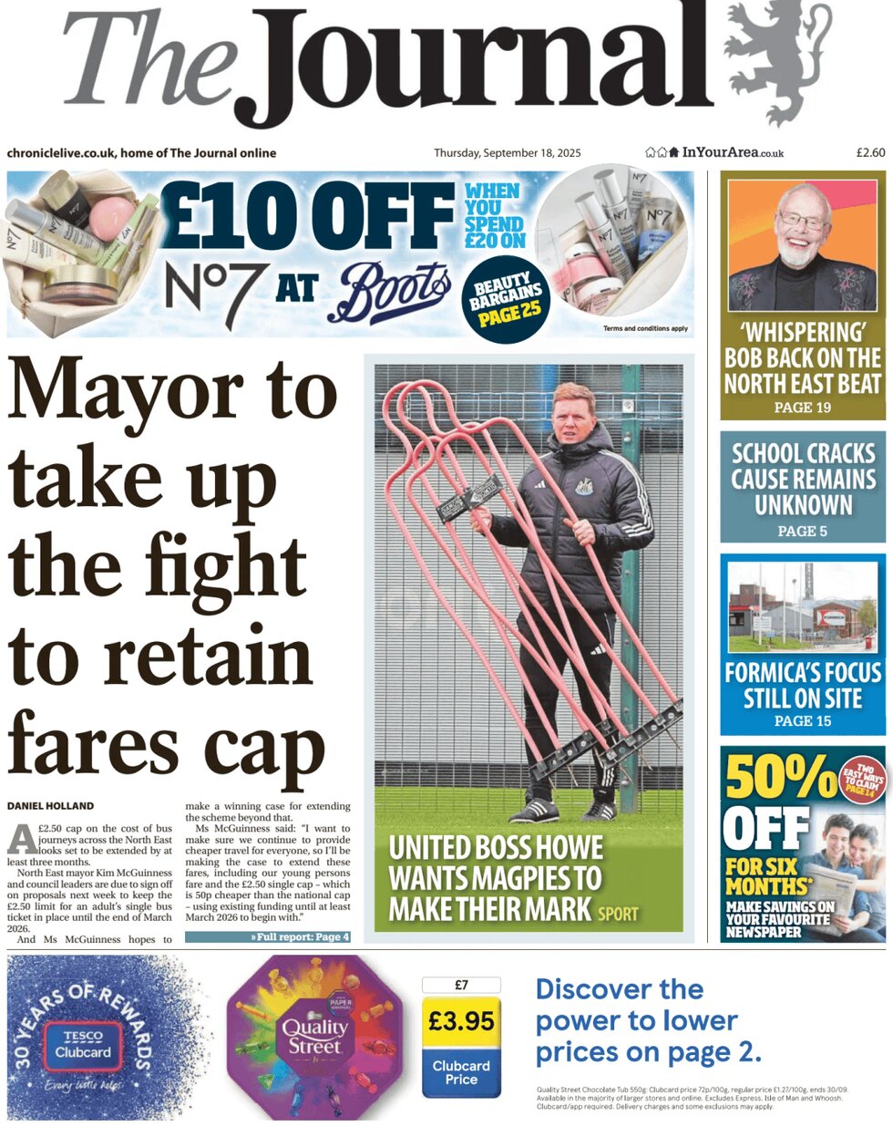 The Journal (Newcastle) - Front Page - 09/18/2025