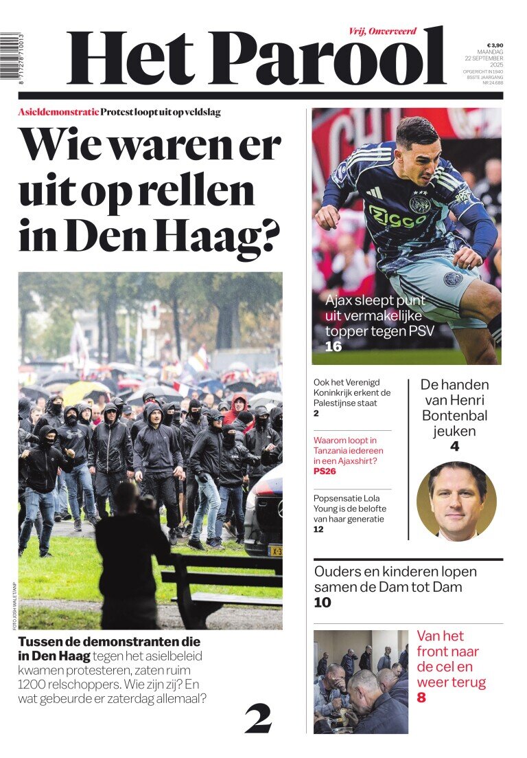 Het Parool - Front Page - 09/22/2025