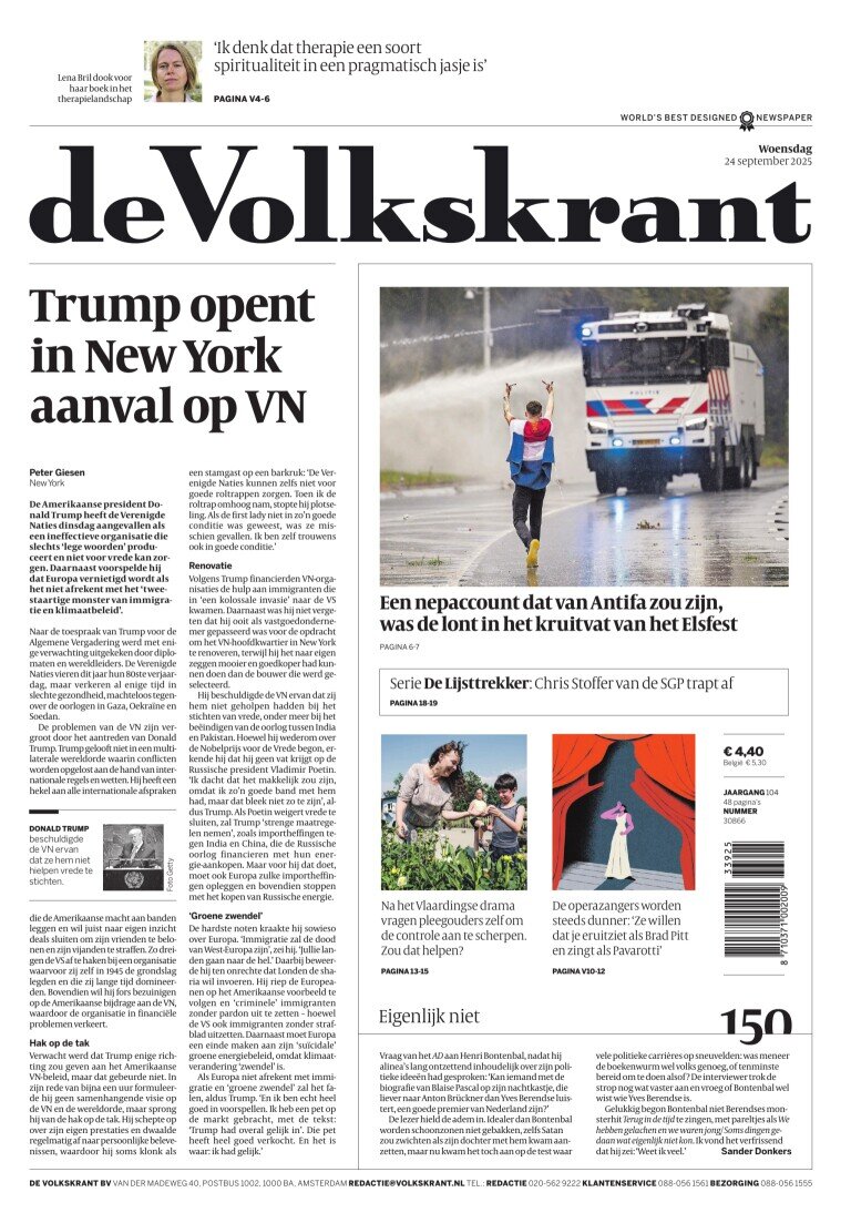 de Volkskrant - Front Page - 09/24/2025