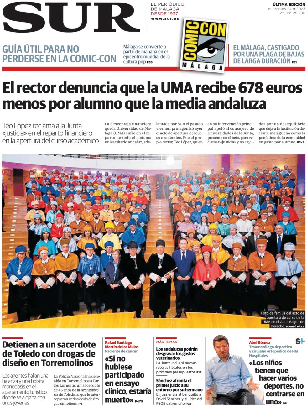 Diario SUR - Front Page - 09/24/2025