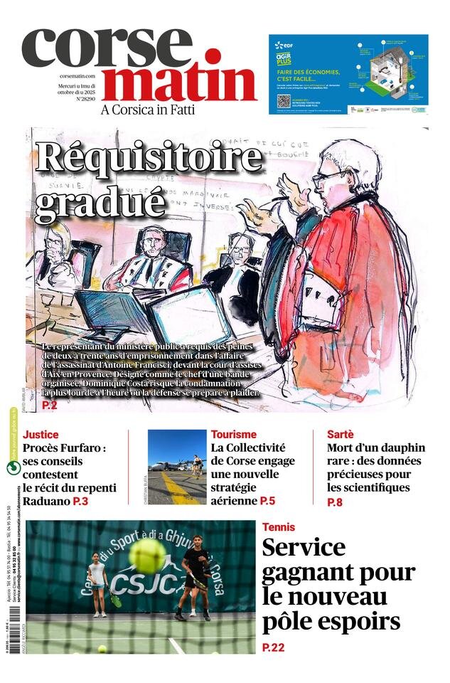 Corse-Matin - Front Page - 10/01/2025