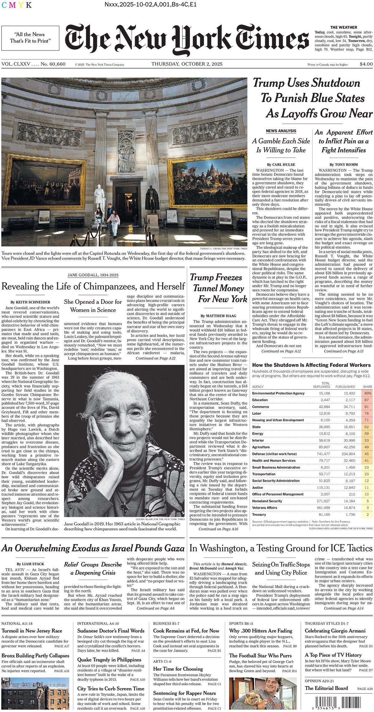 The New York Times - Cover - 10/02/2025