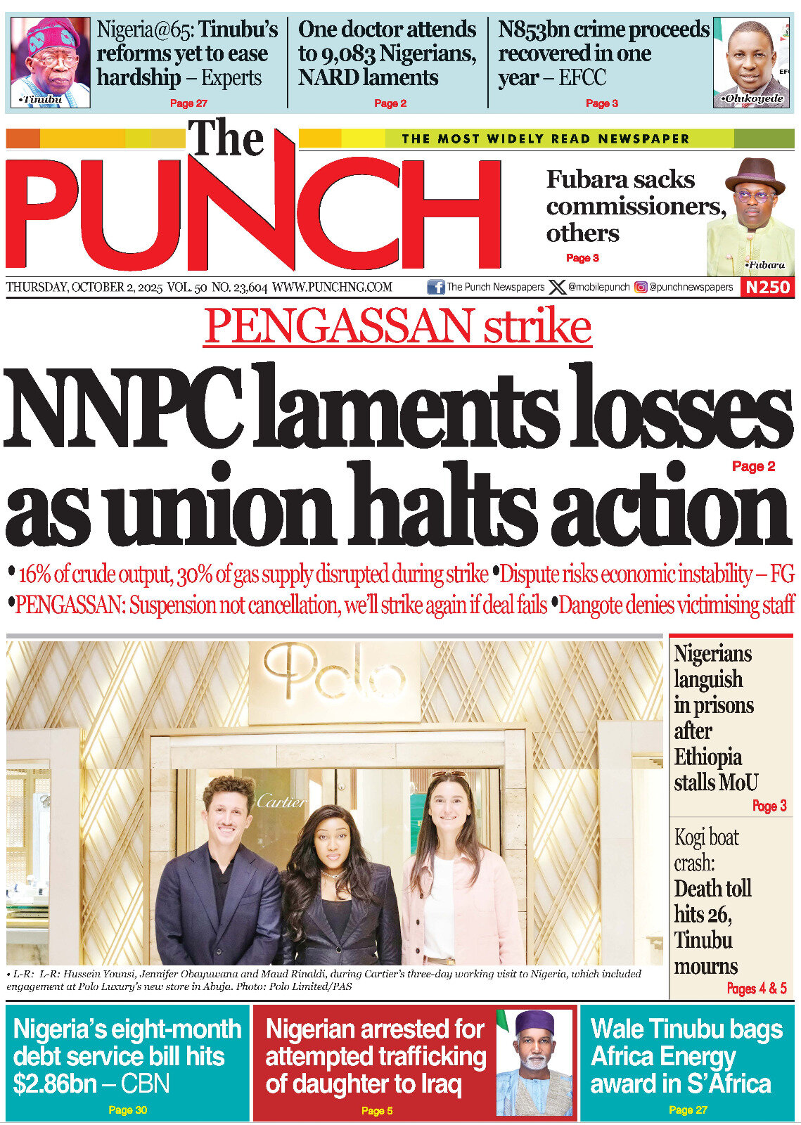 The Punch - Front Page - 10/02/2025