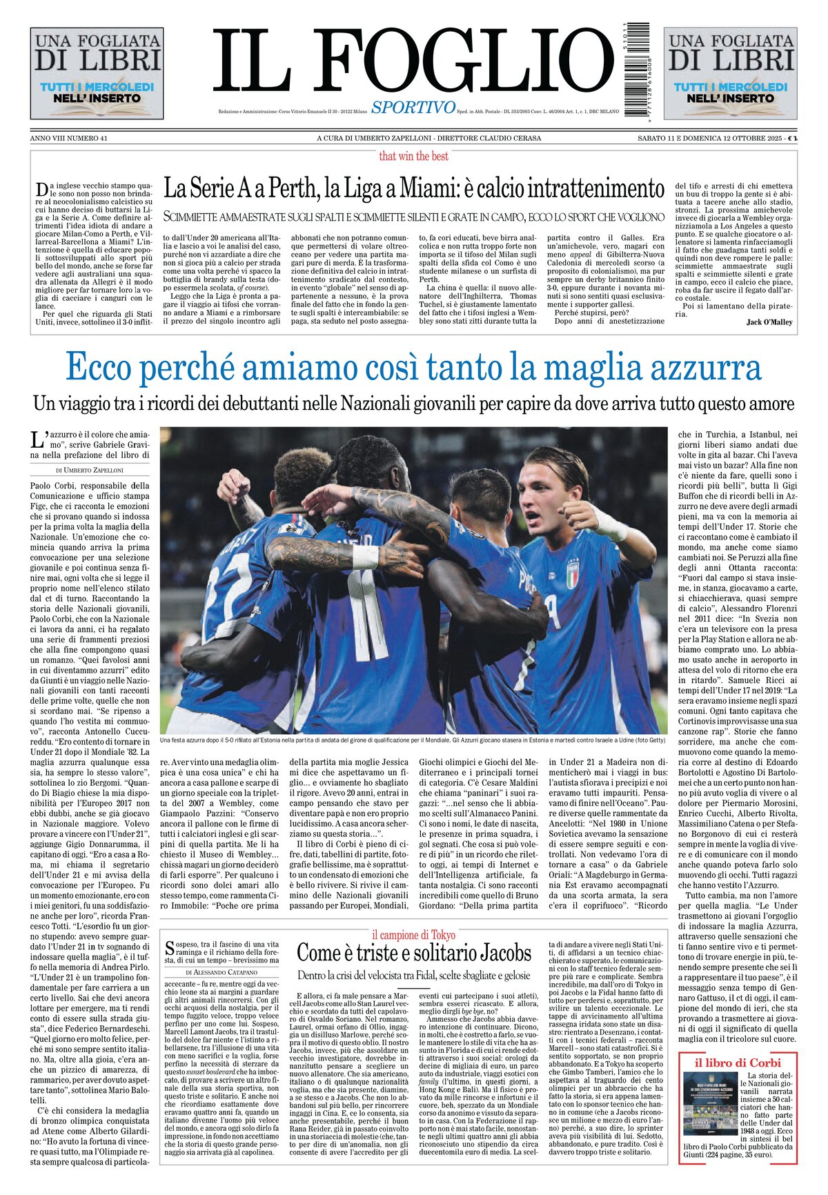 Il Foglio Sportivo - Cover - 10/12/2025