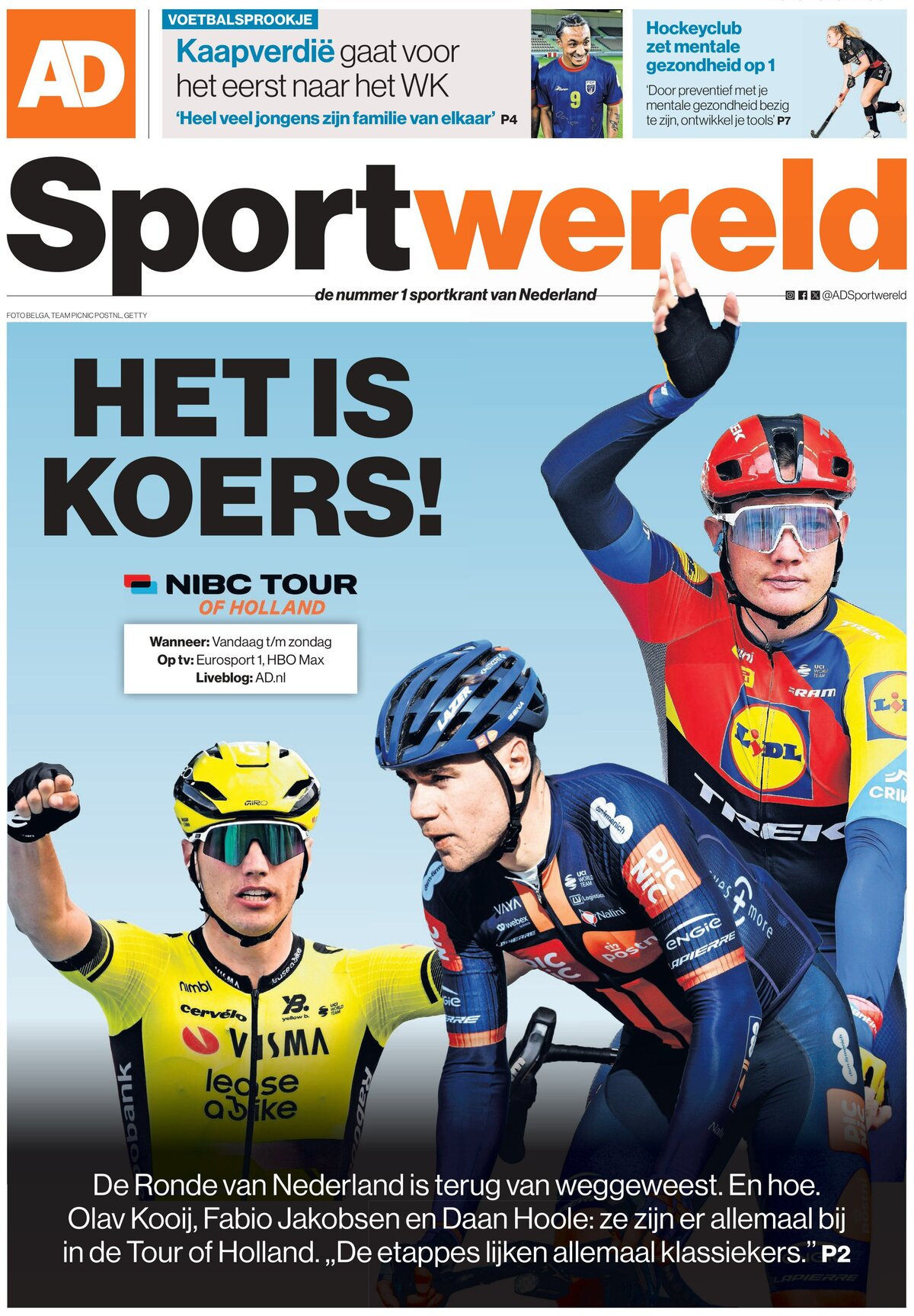 AD Sportwereld - Front Page - 10/14/2025