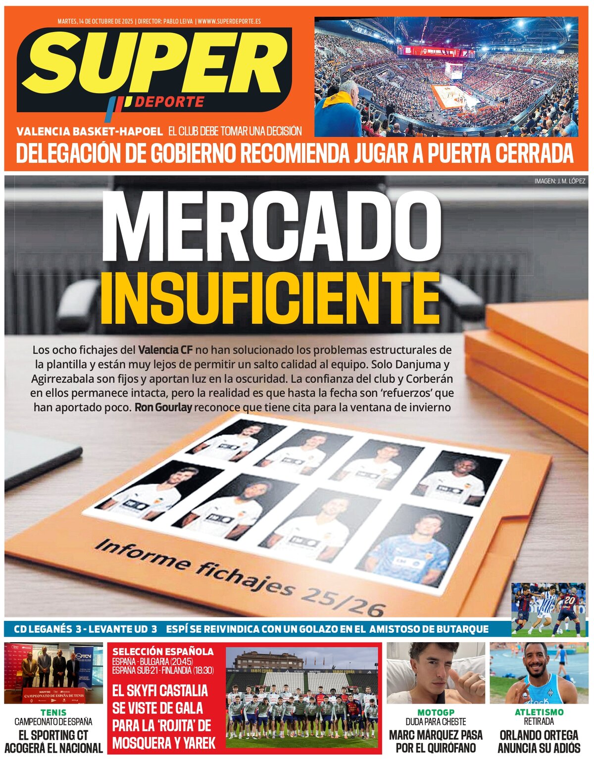 Superdeporte - Front Page - 10/14/2025