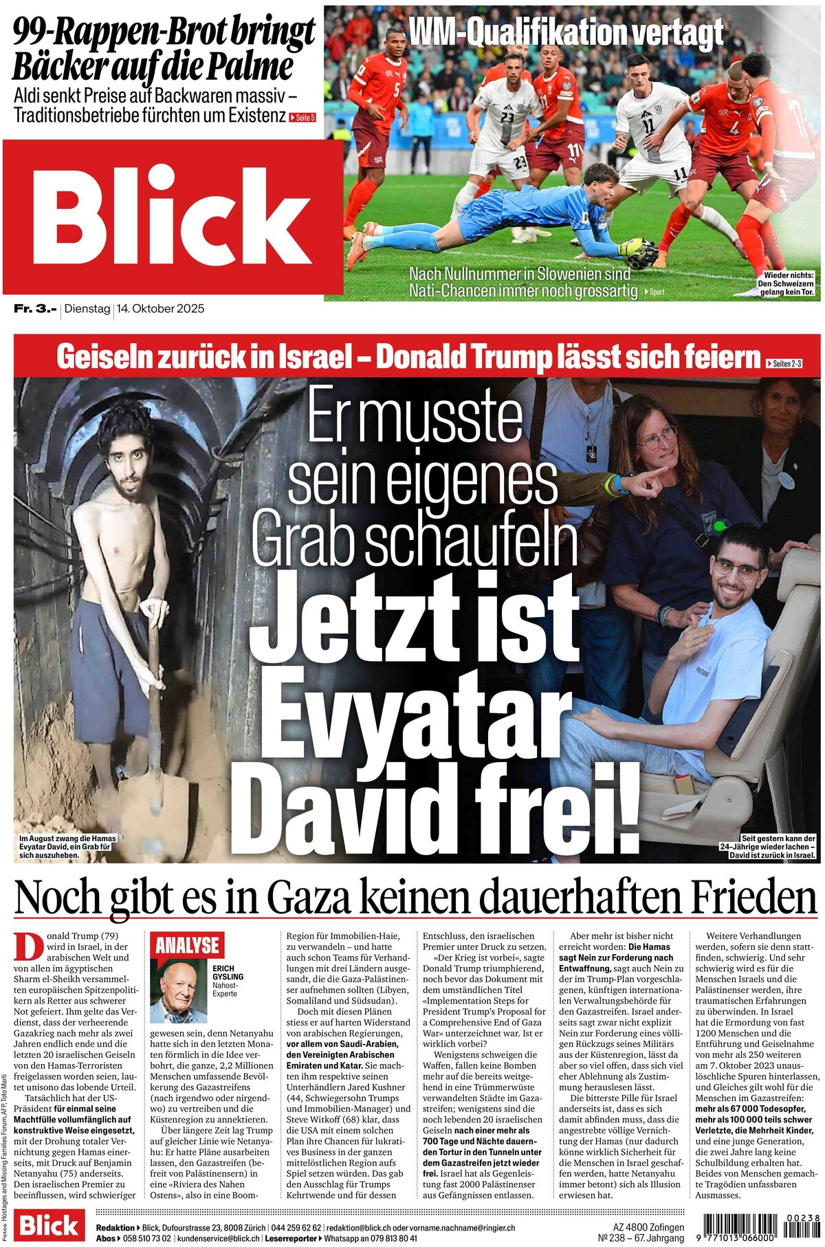 Blick - Front Page - 10/14/2025