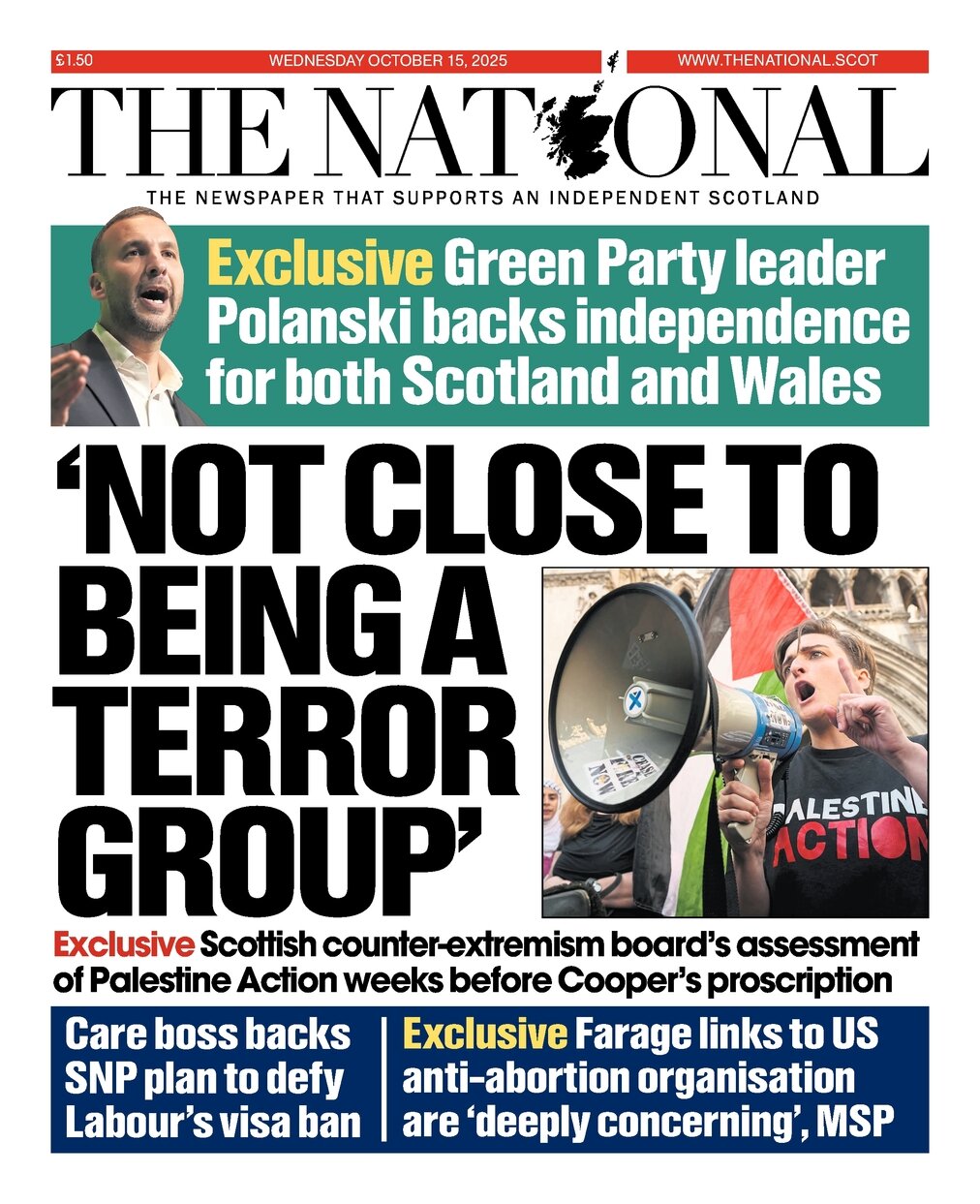 The National (Scotland) - Front Page - 10/15/2025