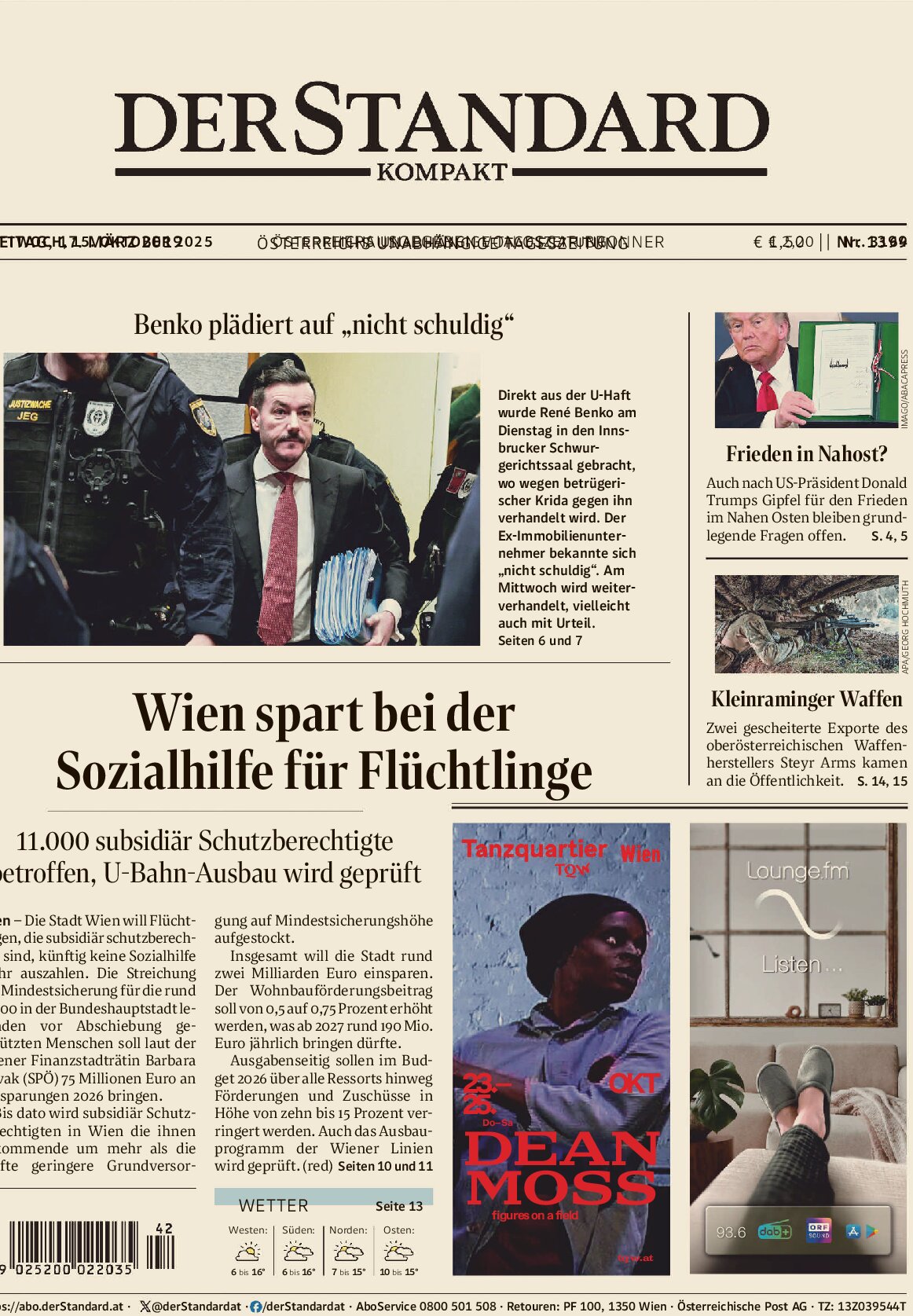 Der Standard - Front Page - 10/15/2025
