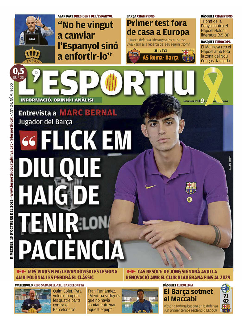 L'Esportiu - Front Page - 10/15/2025
