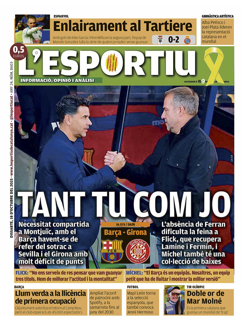 L'Esportiu - Front Page - 10/18/2025