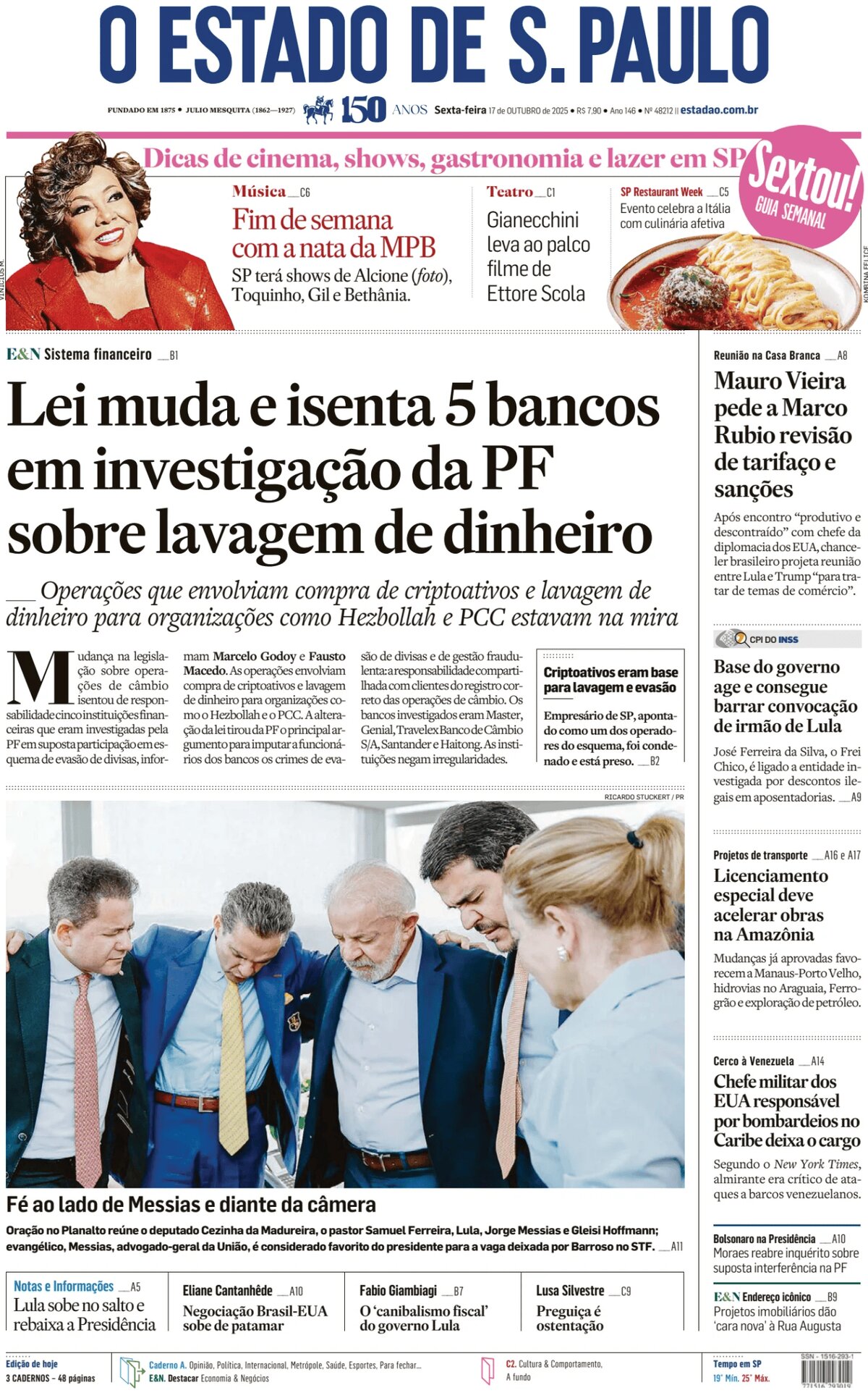 O Estado de S. Paulo - Front Page - 10/17/2025