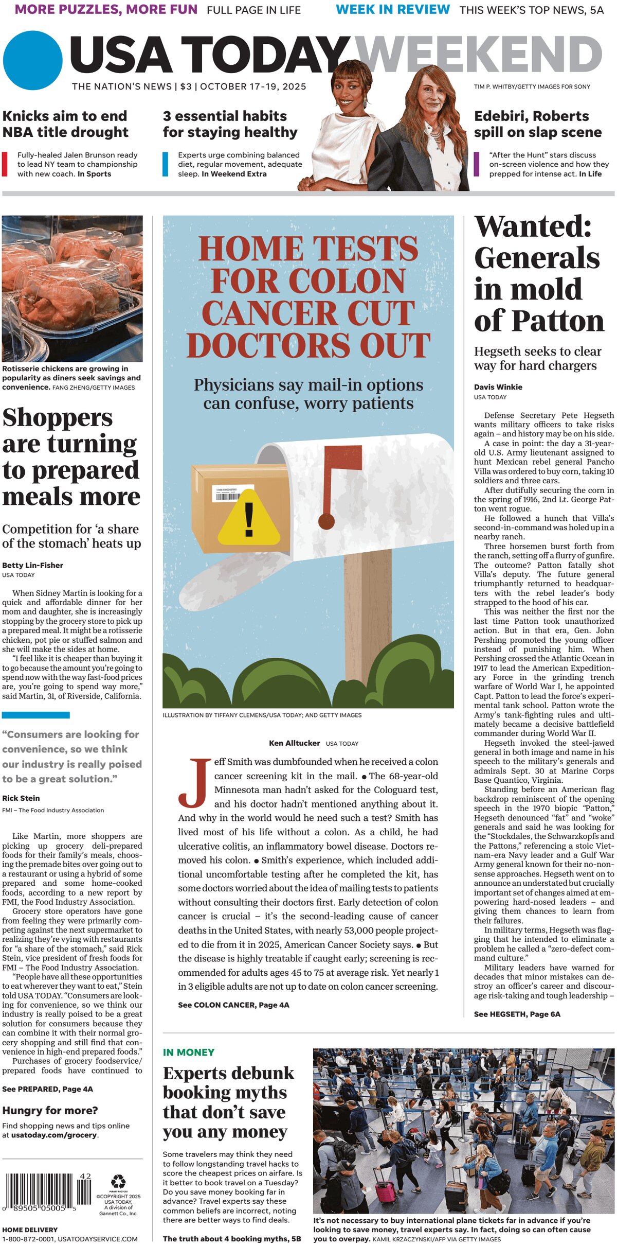 USA Today - Cover - 10/19/2025