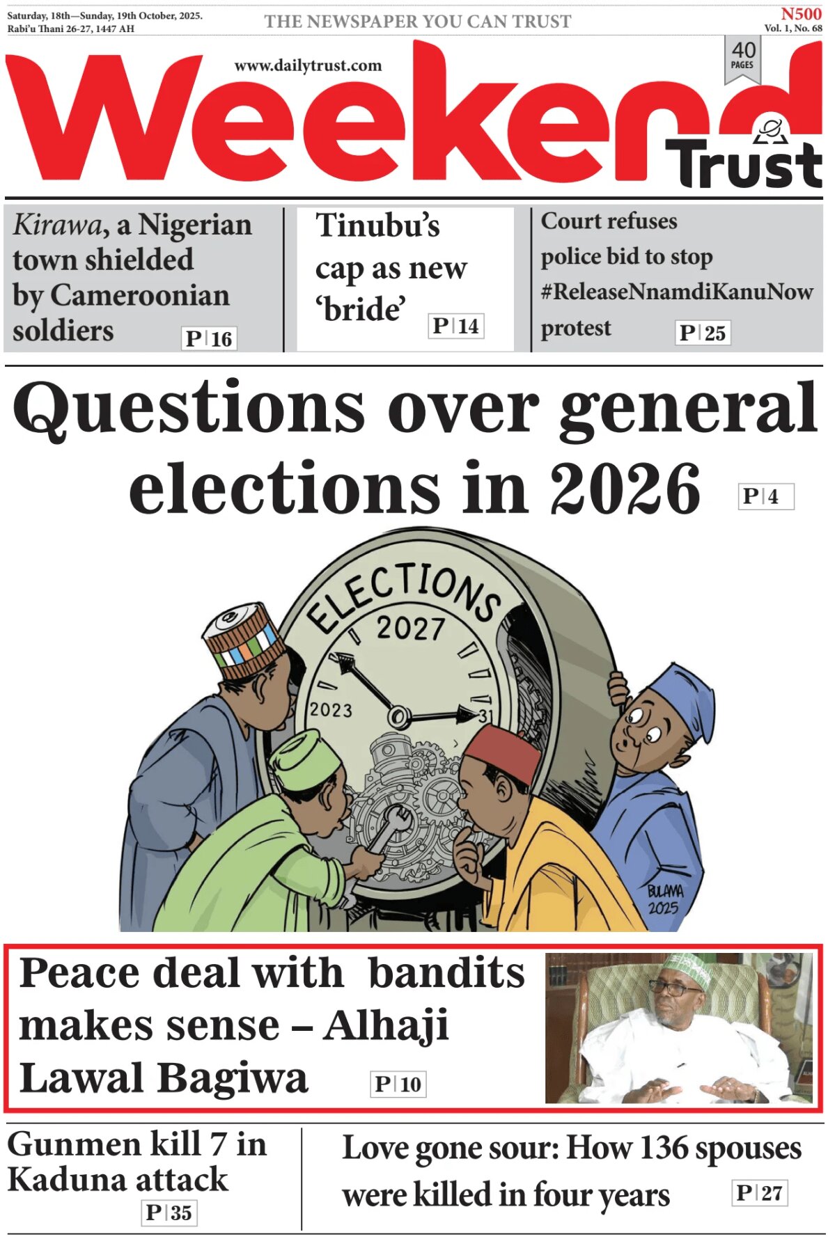Daily Trust - Front Page - 10/18/2025