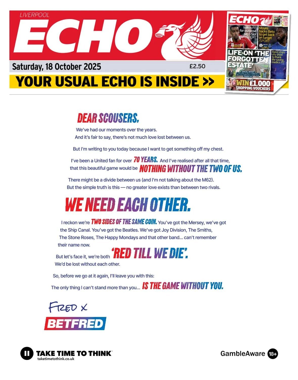 Liverpool Echo - Front Page - 10/18/2025