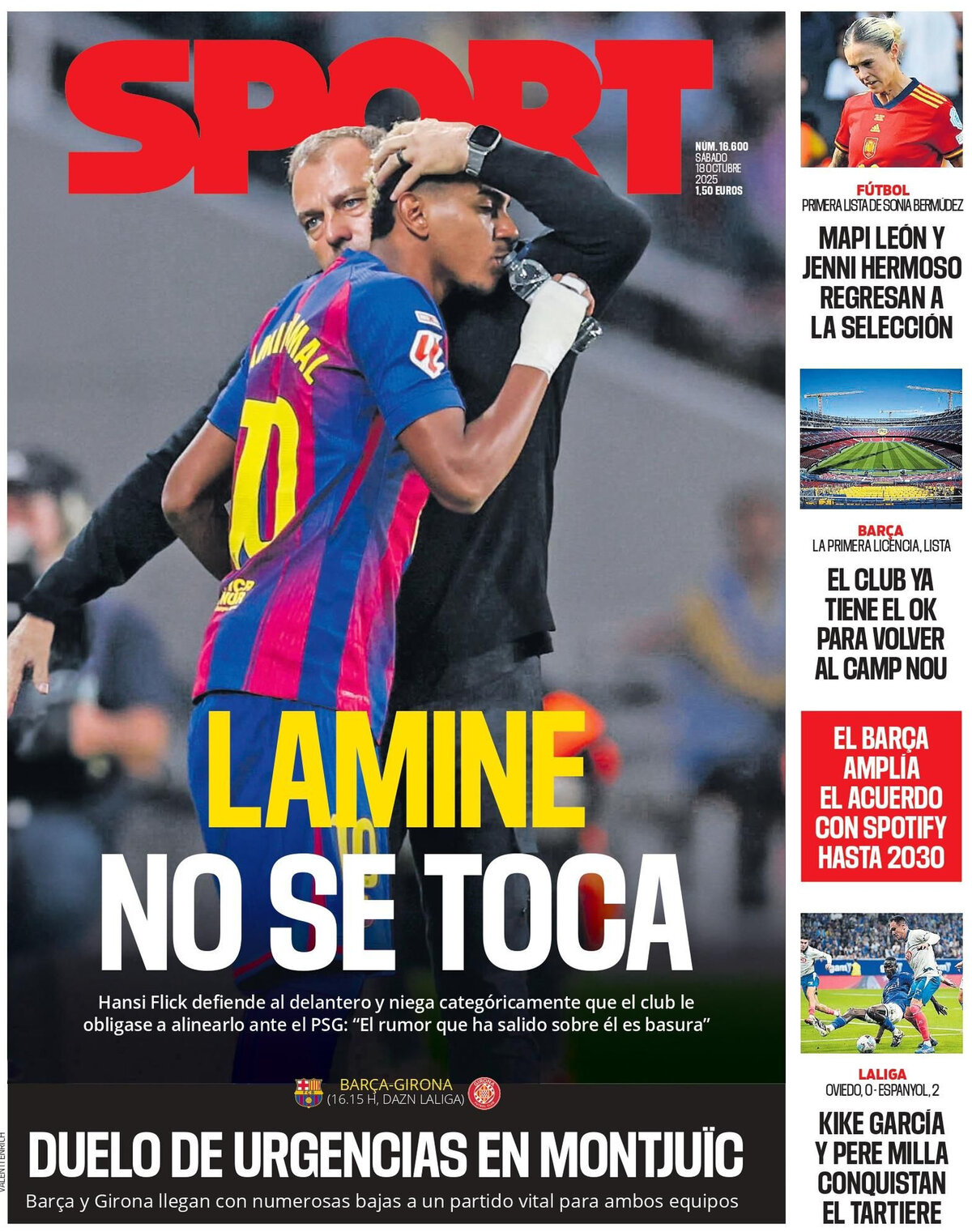 SPORT (Barcelona) - Front Page - 10/18/2025
