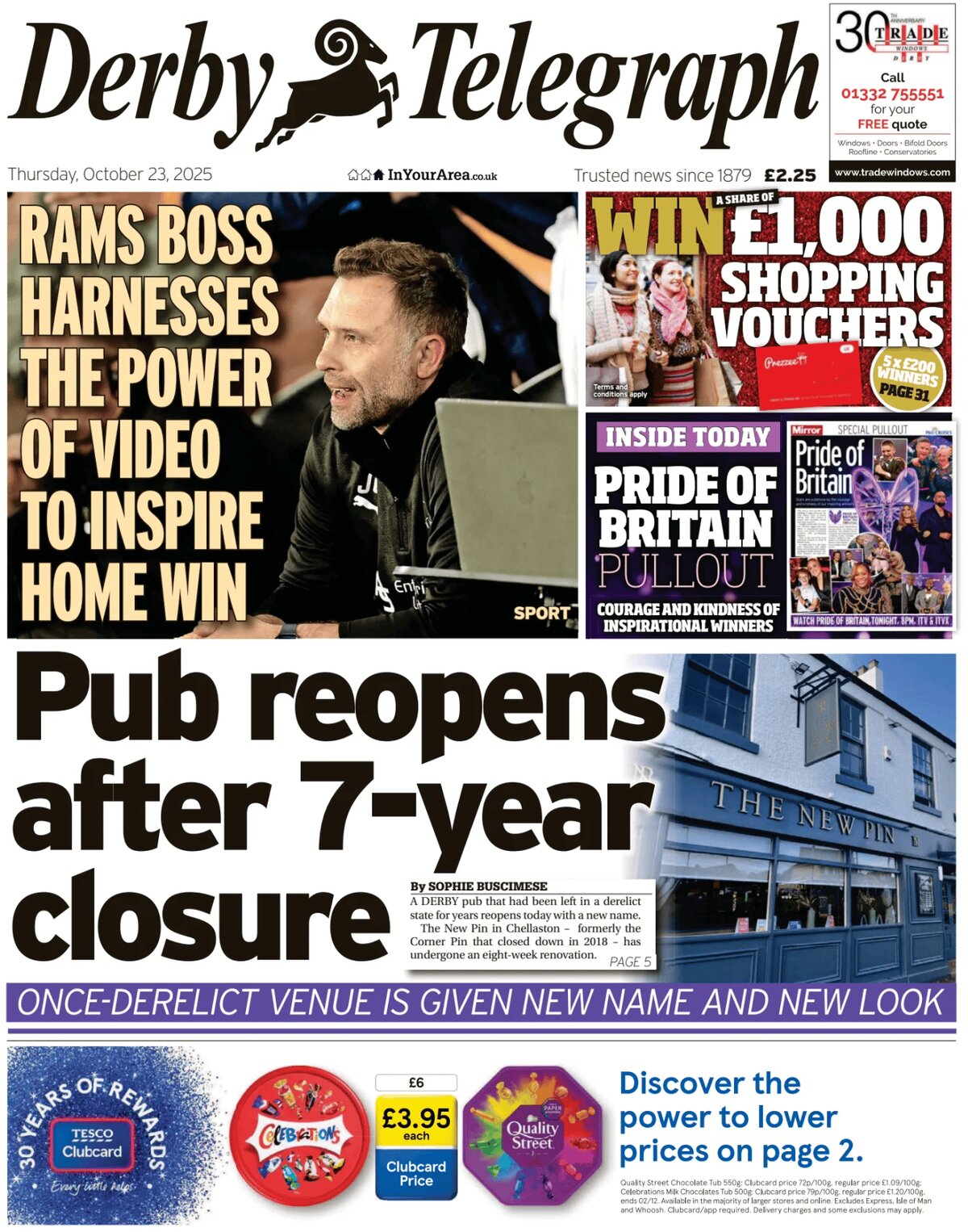 Derby Telegraph - Front Page - 10/23/2025
