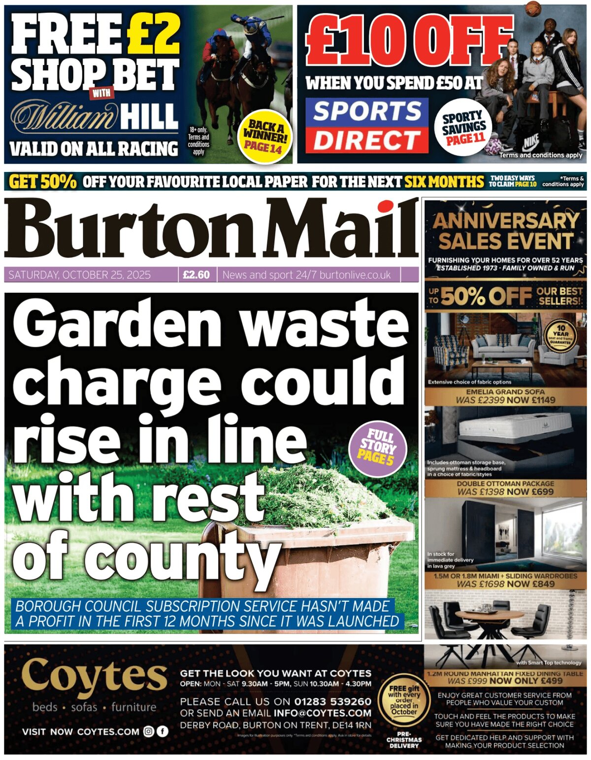 Burton Mail - Front Page - 10/25/2025