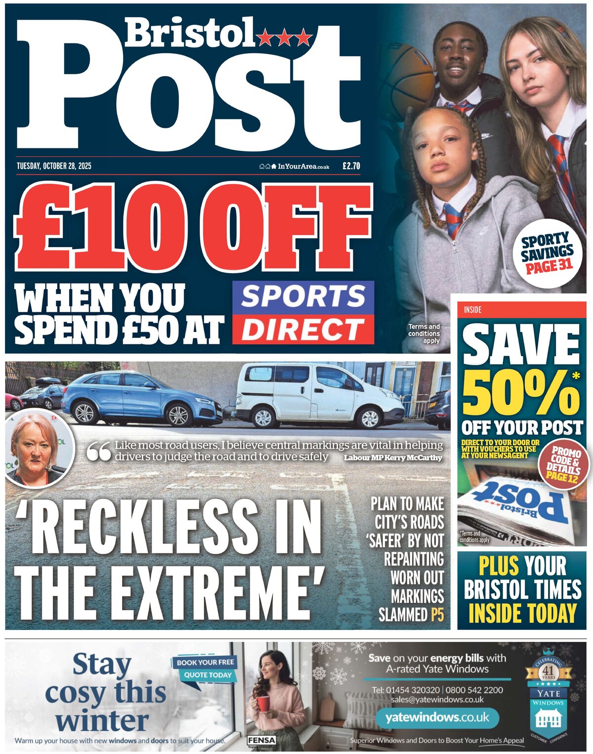Bristol Post - Front Page - 10/28/2025