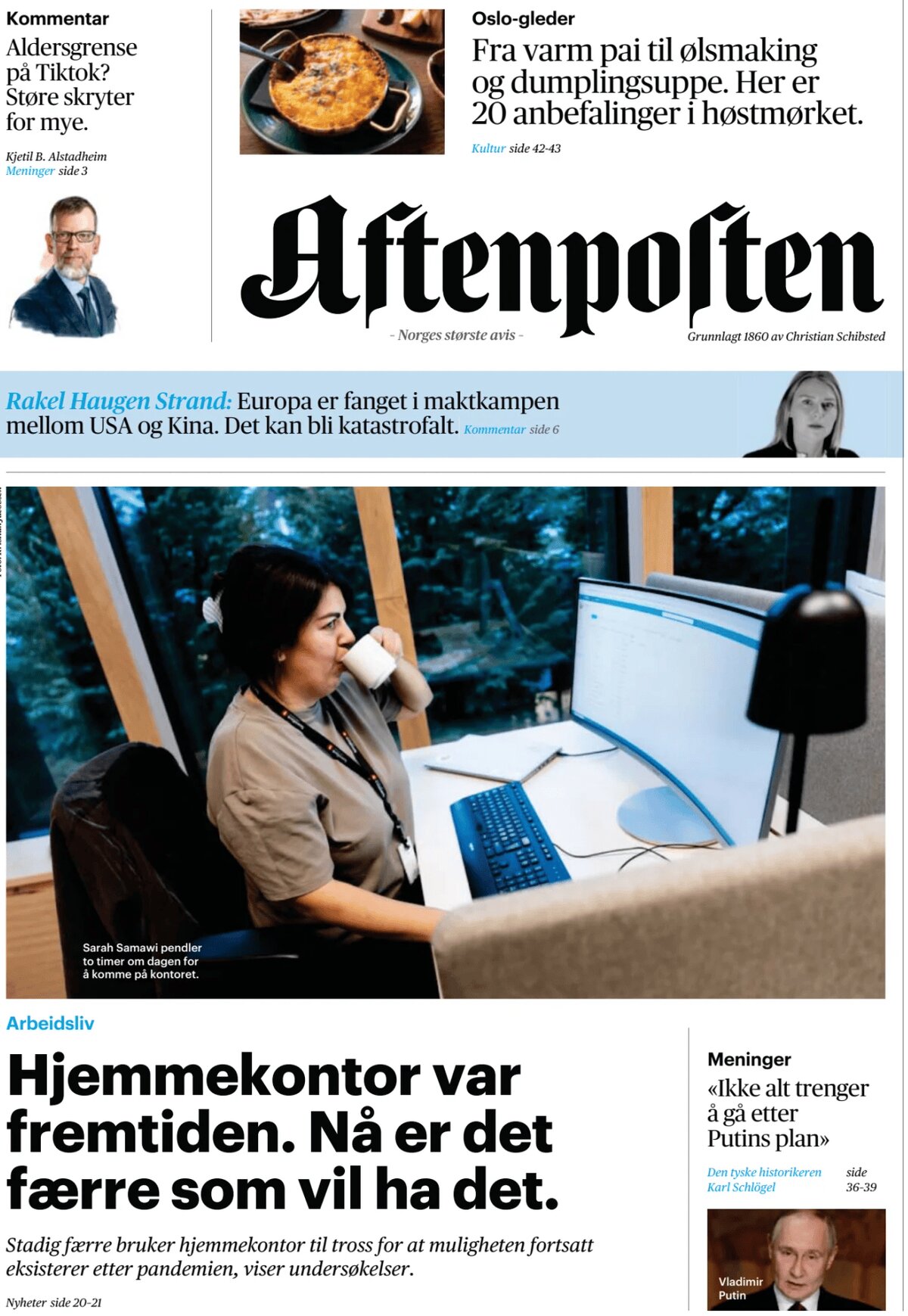 Aftenposten - Front Page - 10/30/2025