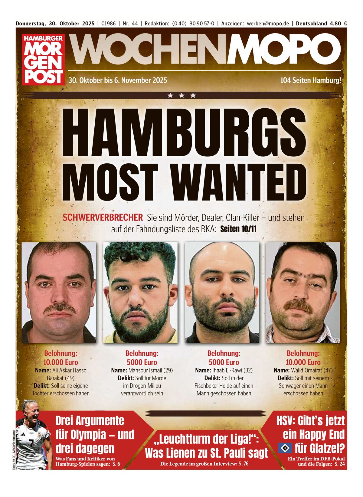 Hamburger Morgenpost - Cover - 10/30/2025