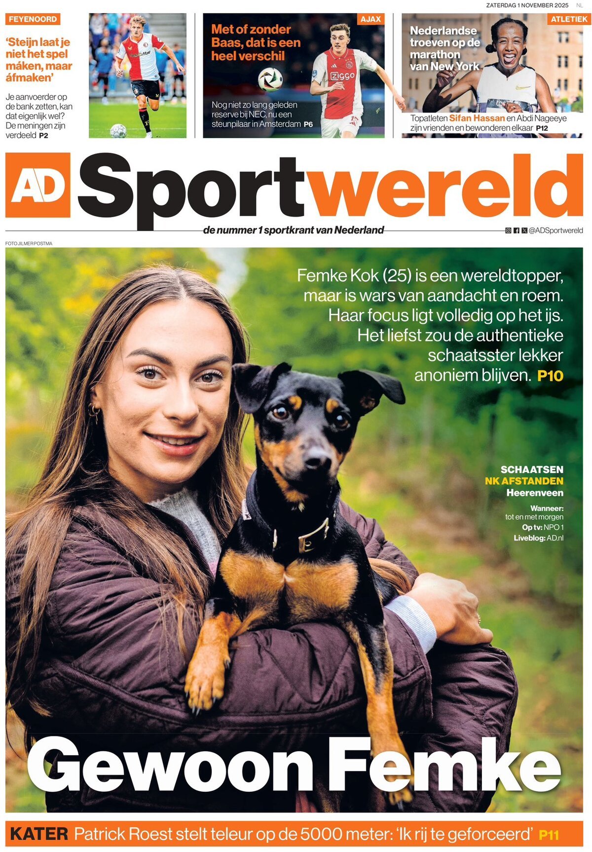 AD Sportwereld - Front Page - 11/01/2025