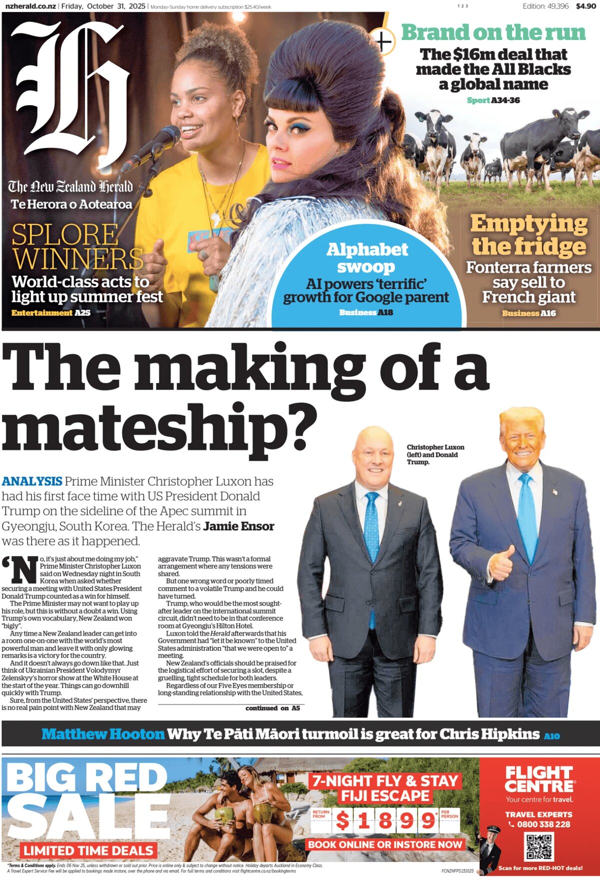 The New Zealand Herald - Front Page - 10/31/2025