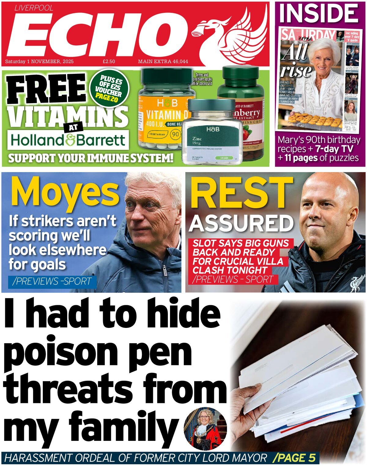 Liverpool Echo - Front Page - 11/01/2025