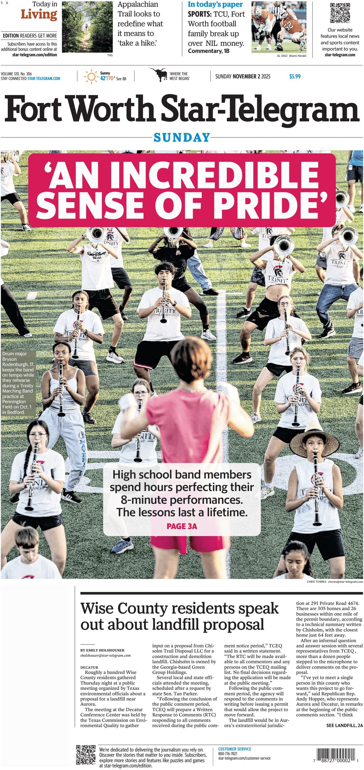 Fort Worth Star-Telegram - Cover - 11/02/2025