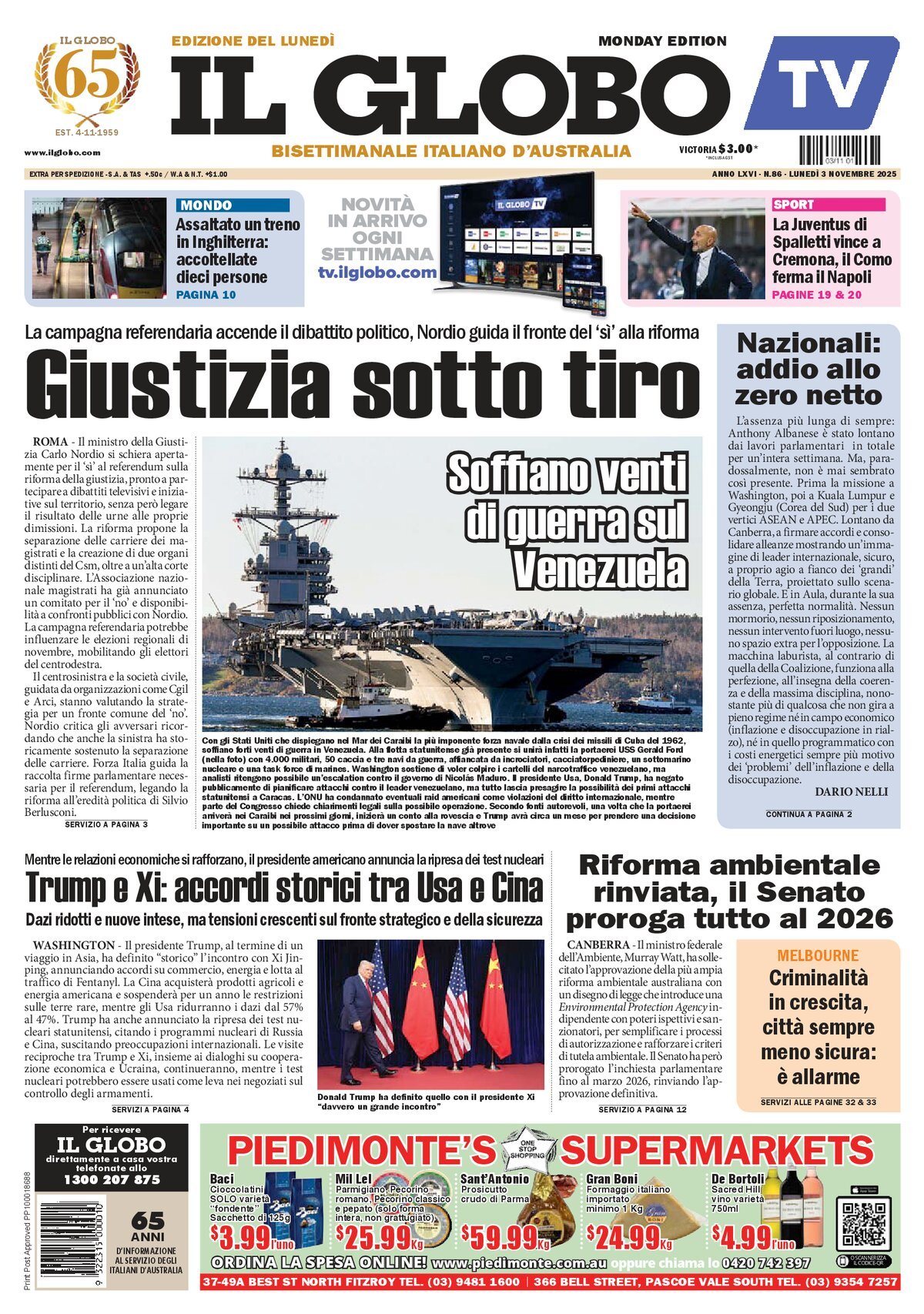 Il Globo - Cover - 11/03/2025