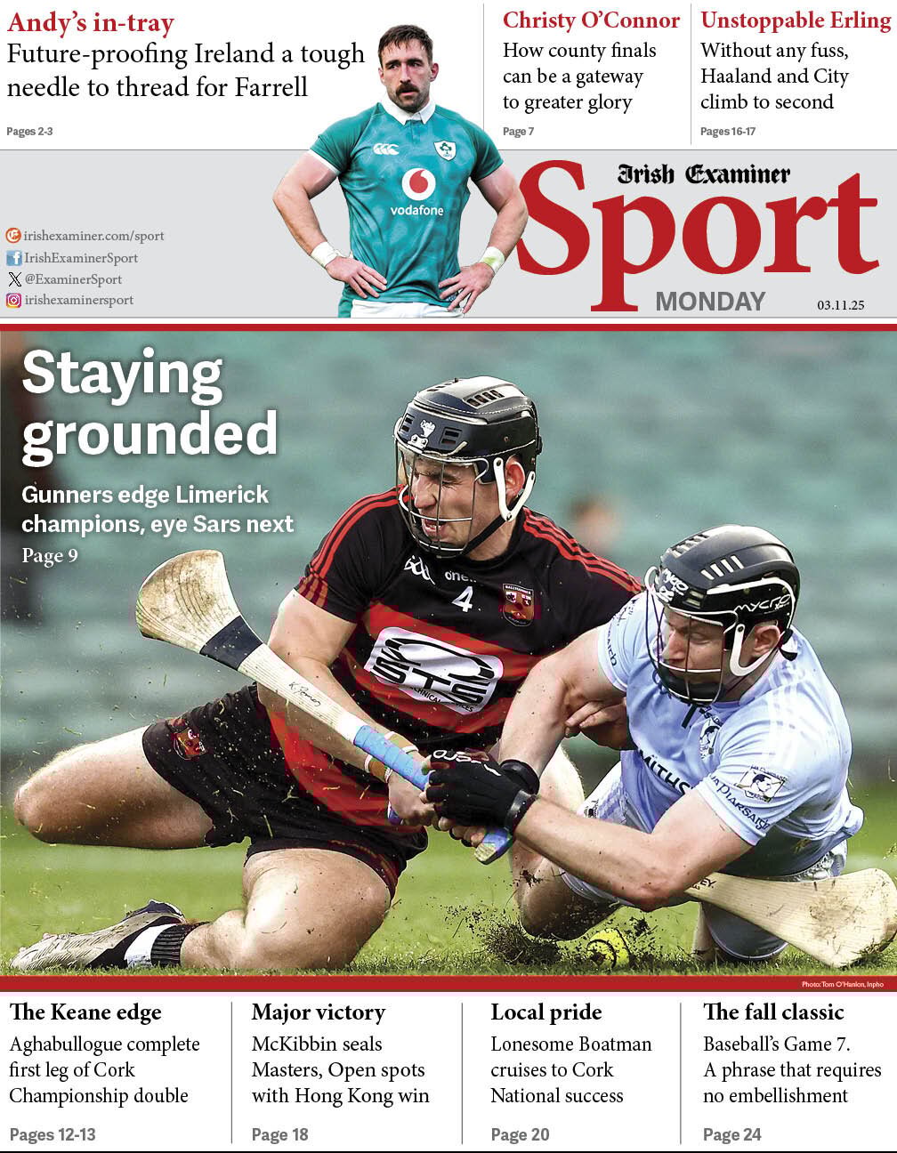 Irish Examiner Sport - Front Page - 11/03/2025