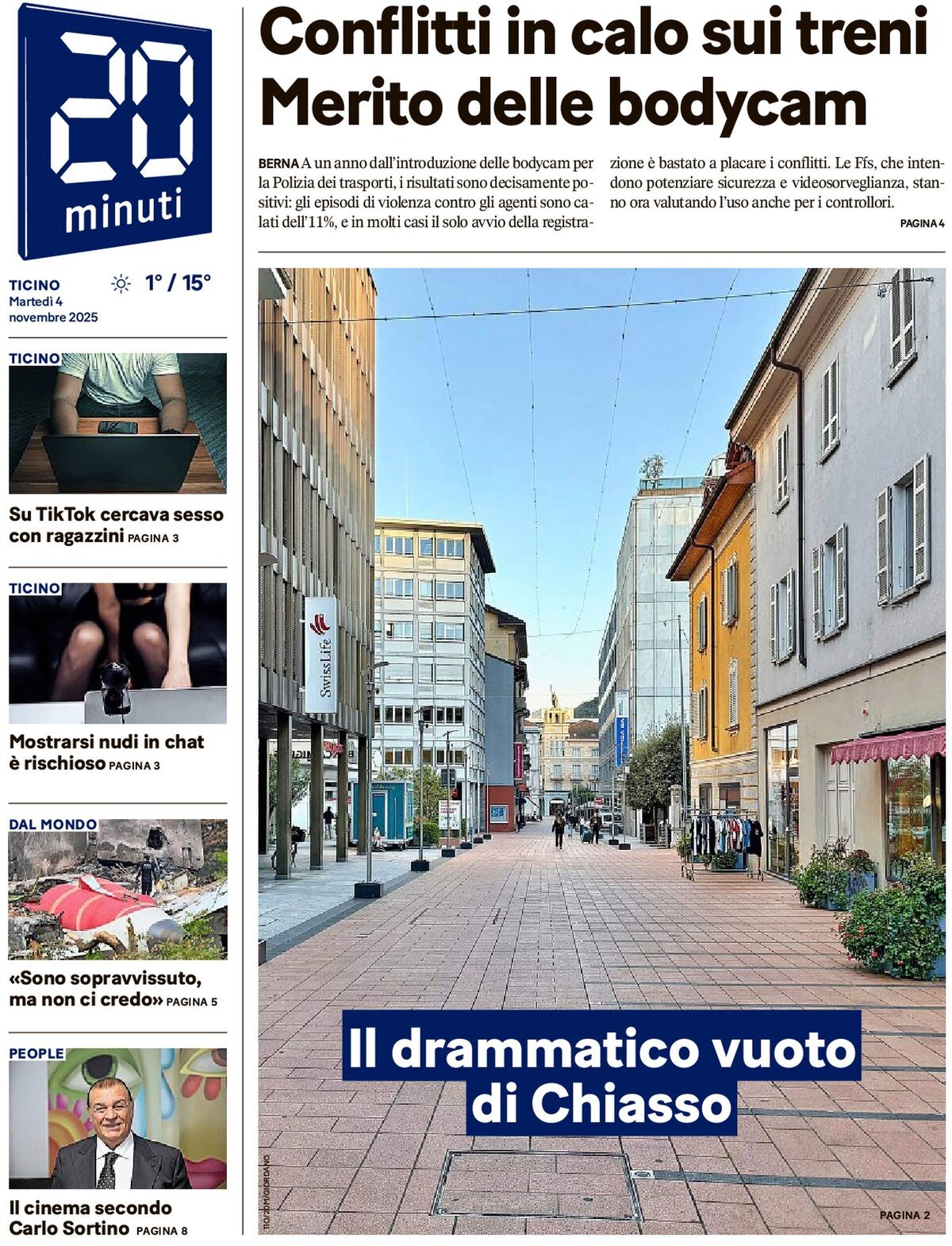 20 Minuti - Front Page - 11/04/2025