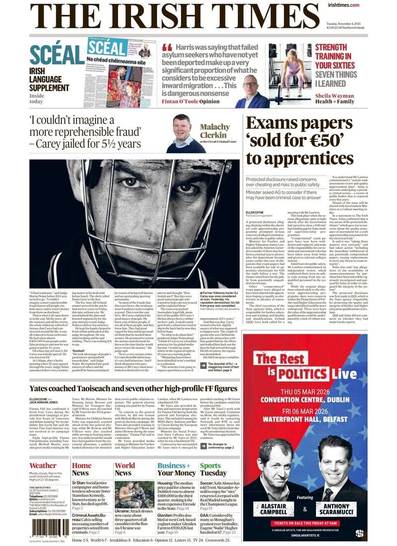 The Irish Times Today s Front Page 04 11 2025 the-irish-times-today-s-front-page-04-11-2025