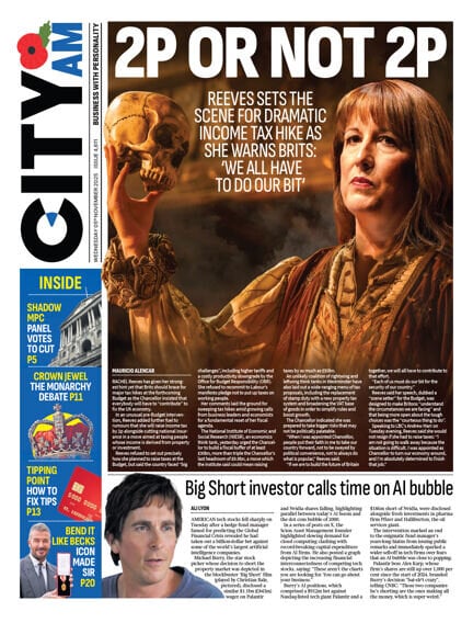 City A.M. - Front Page - 11/05/2025