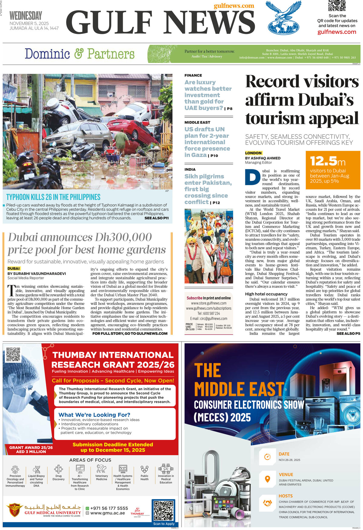 Gulf News - Front Page - 11/05/2025