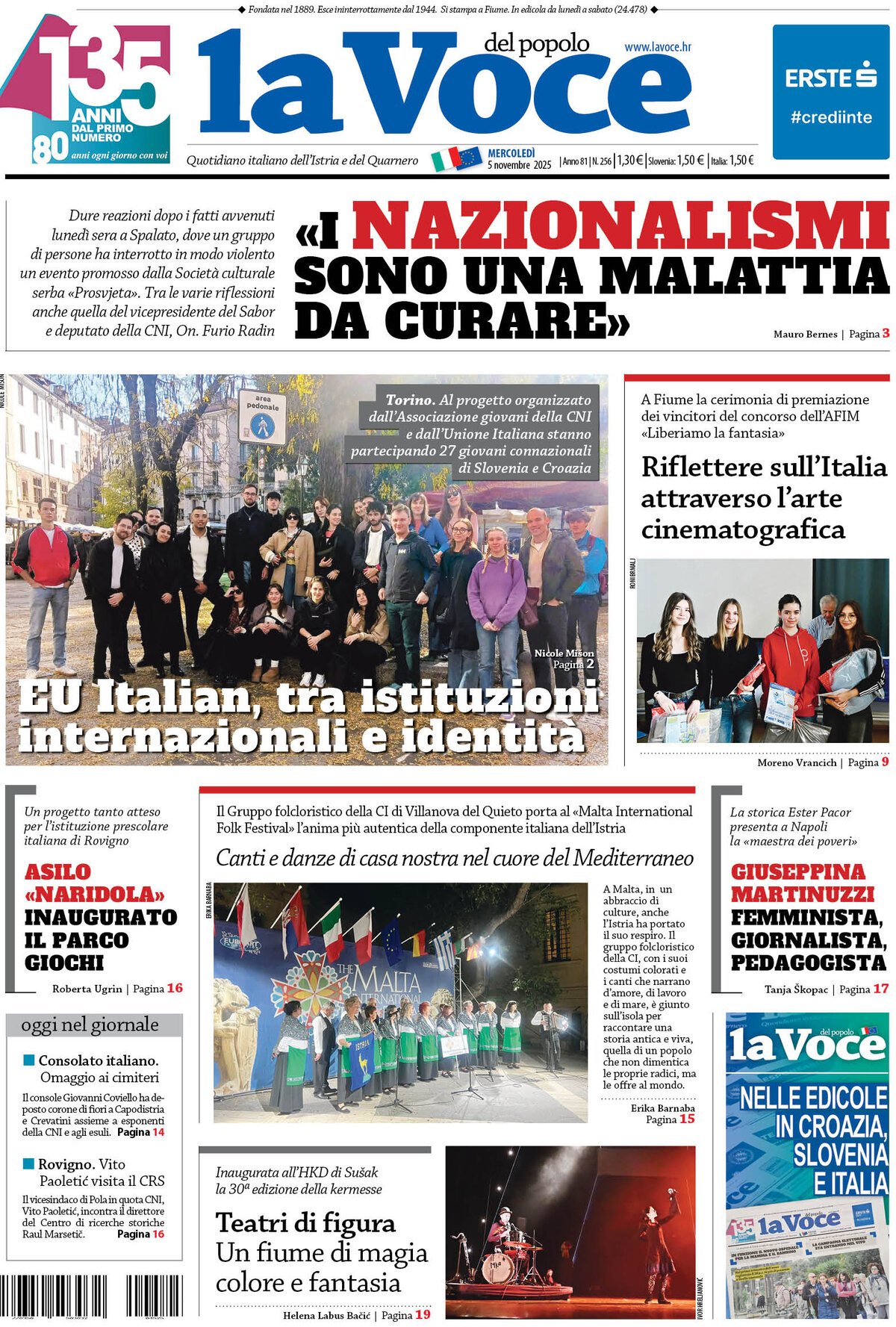 La Voce del popolo - Front Page - 11/05/2025