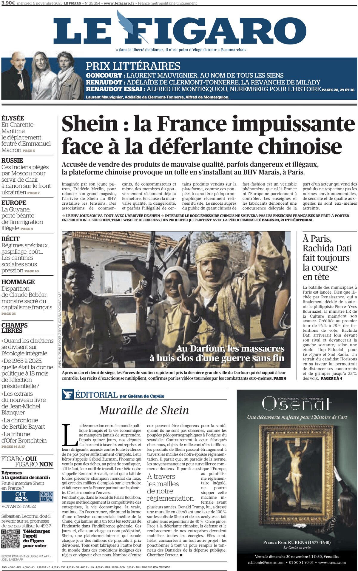 Le Figaro - Front Page - 11/05/2025