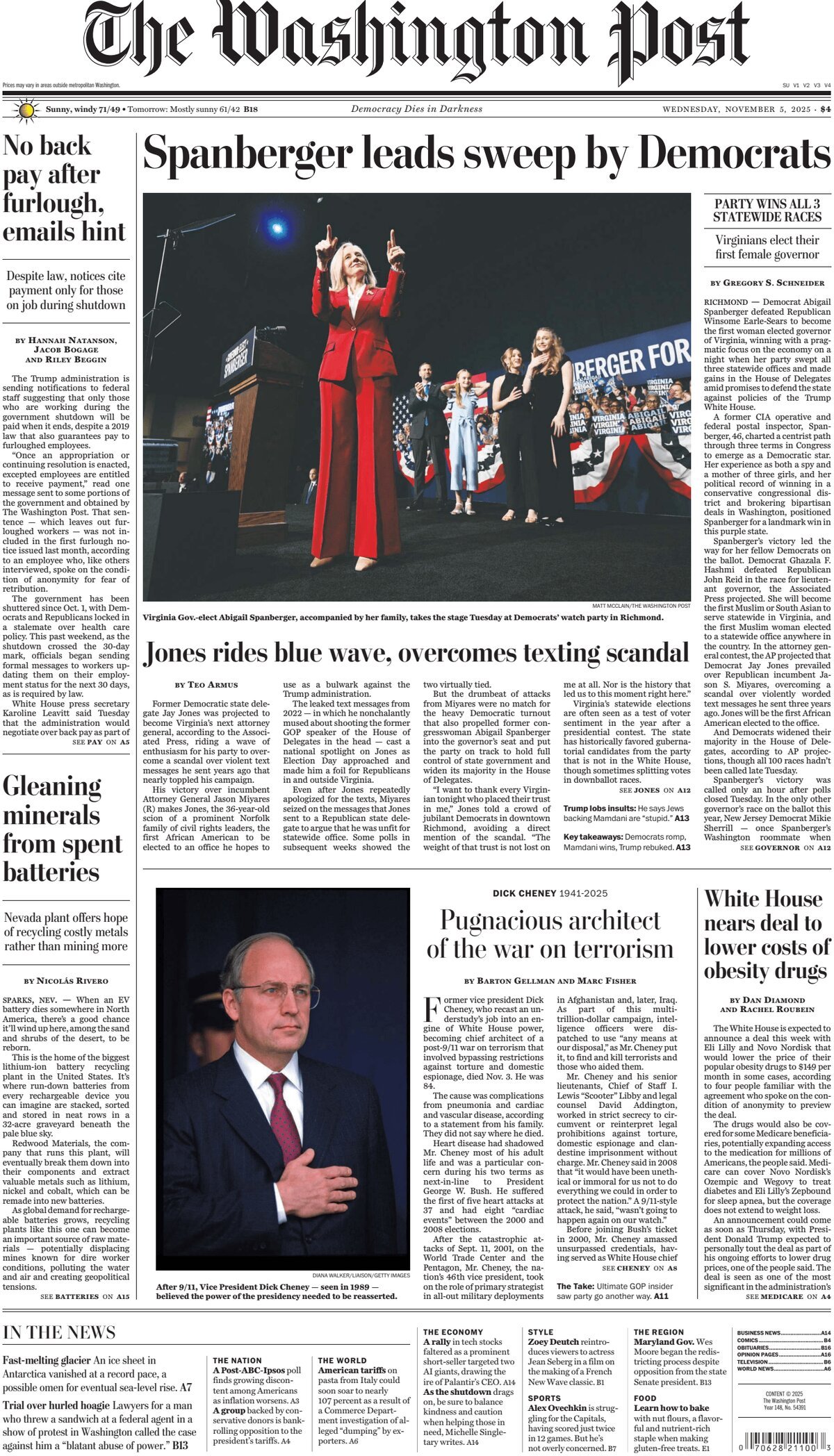 The Washington Post - Cover - 11/05/2025