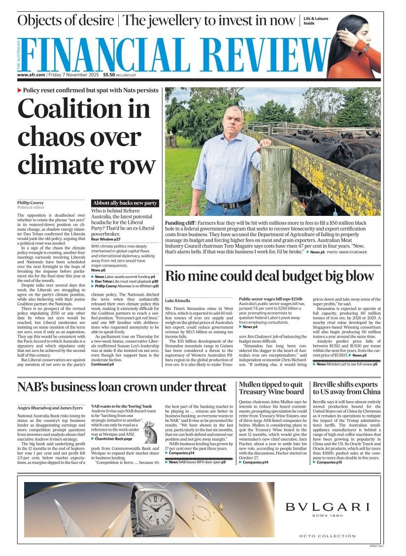 Financial Review - Front Page - 11/07/2025