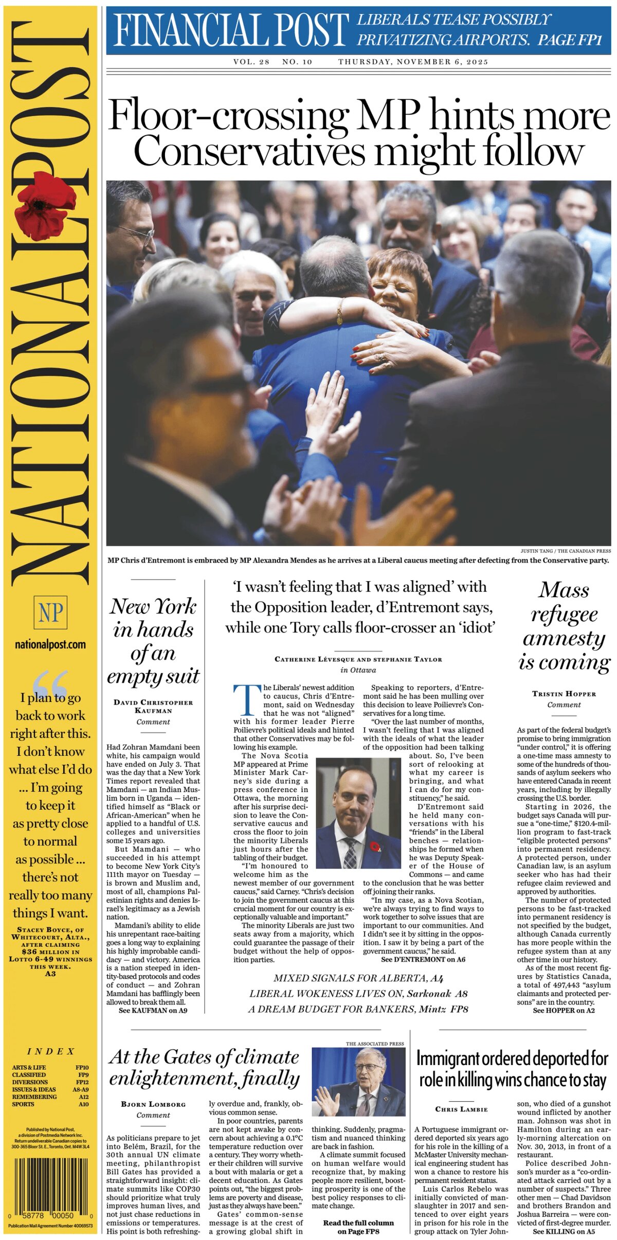 National Post (The Post) - Front Page - 11/06/2025