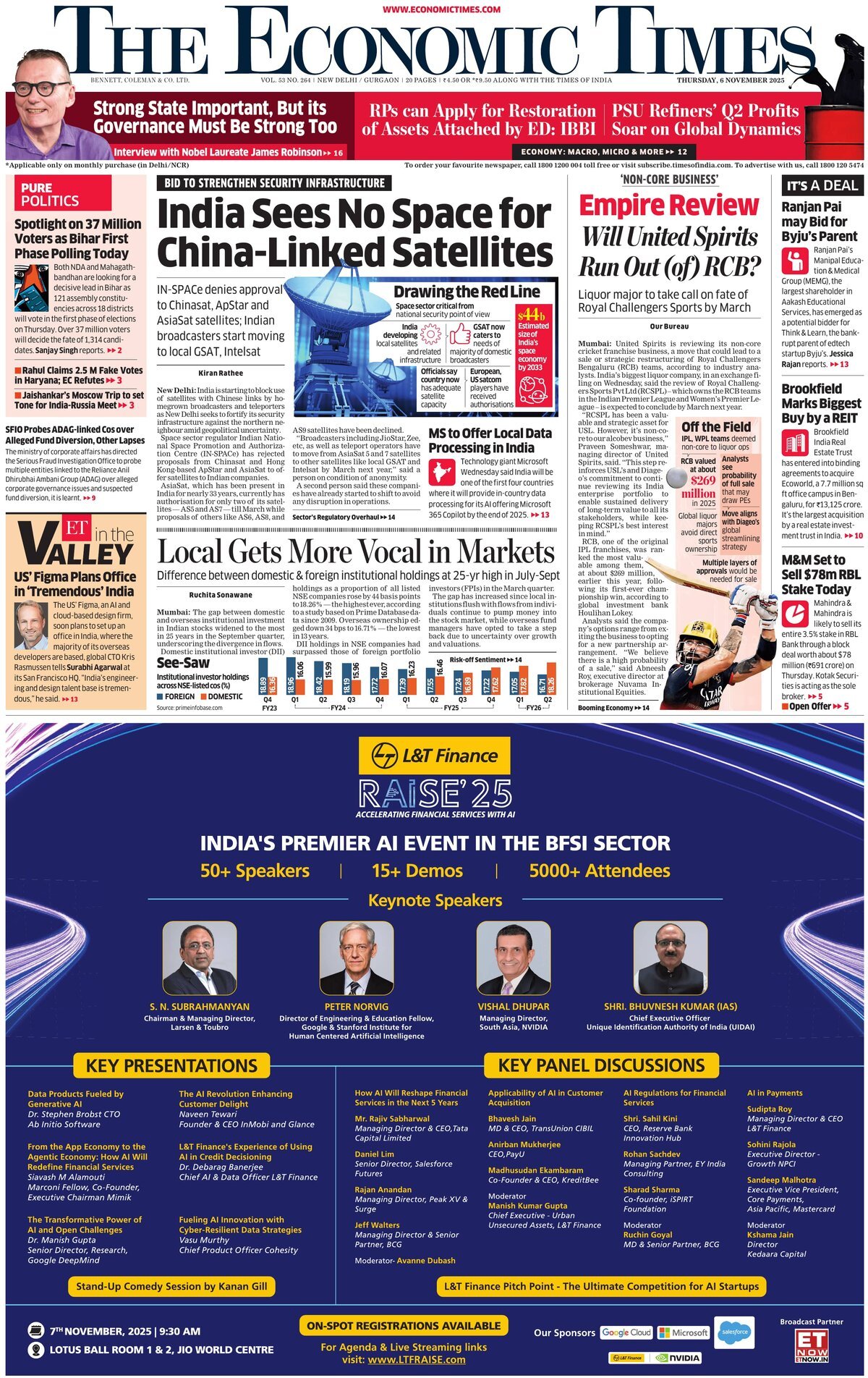 The Economic Times - Front Page - 11/06/2025