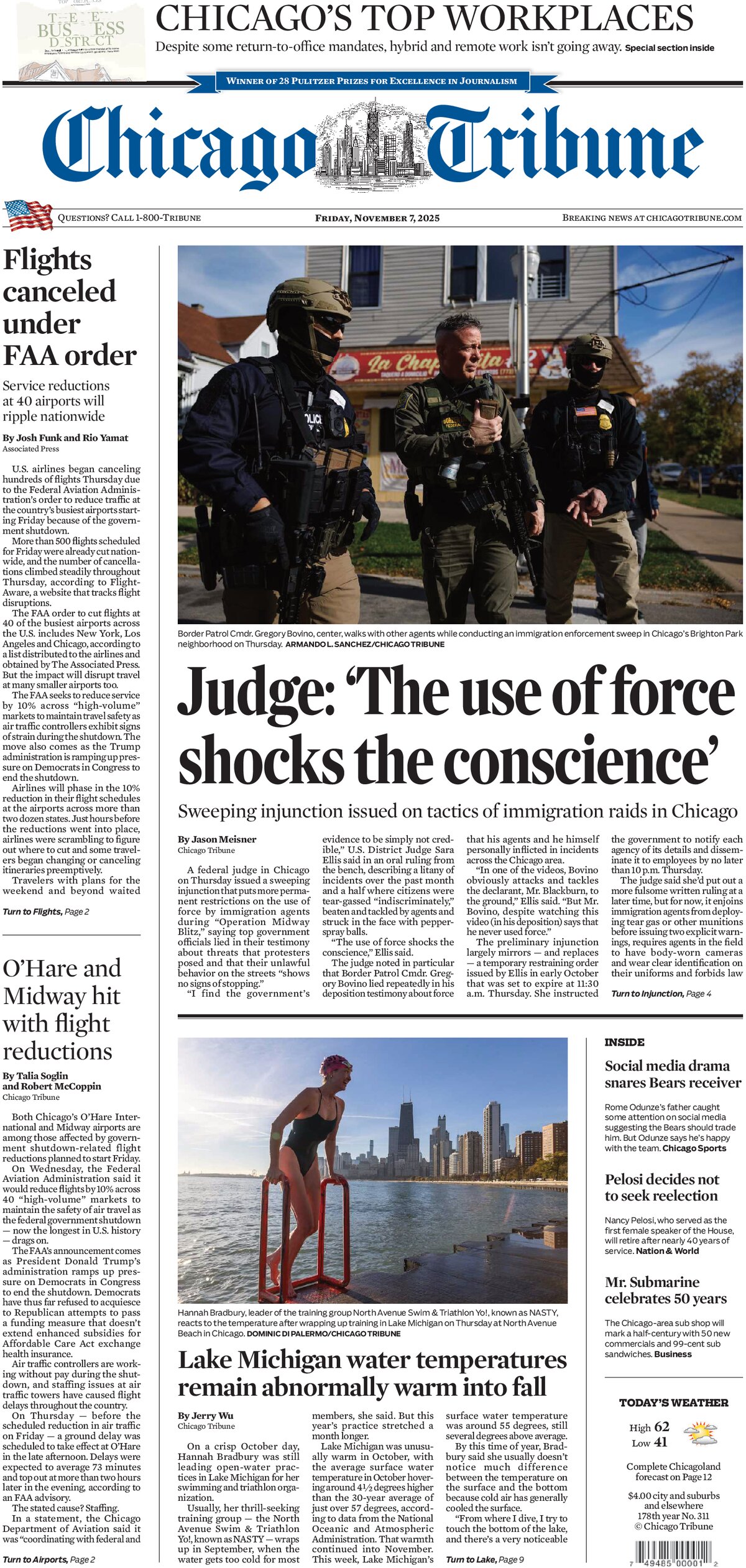 Chicago Tribune - Cover - 11/07/2025