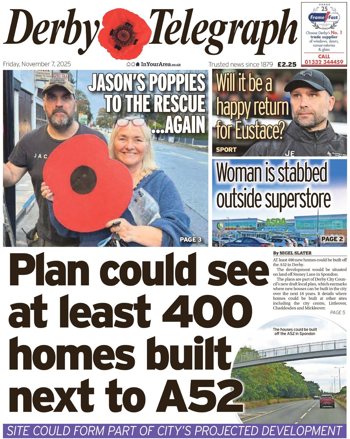 Derby Telegraph - Front Page - 11/07/2025