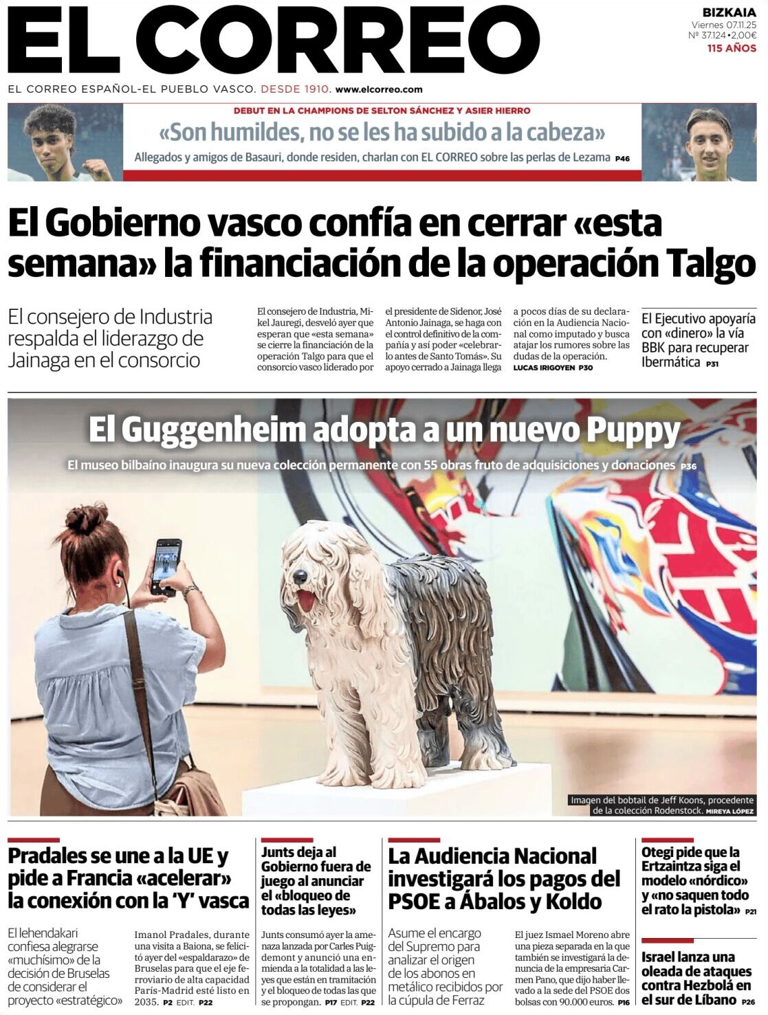 El Correo - Front Page - 11/07/2025