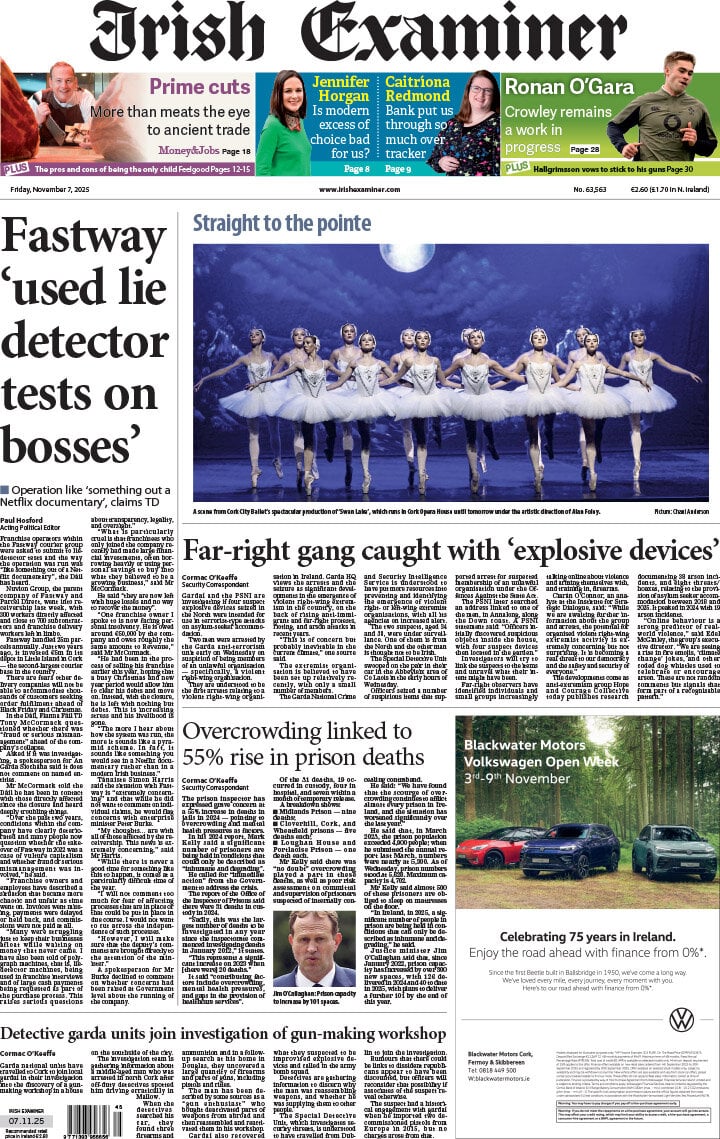 Irish Examiner - Front Page - 11/07/2025