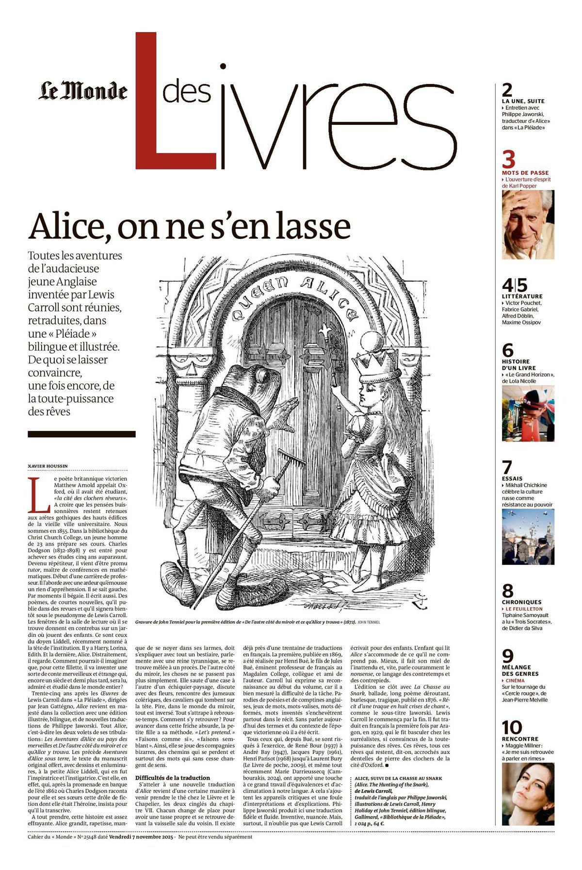 Le Monde des Livres - Cover - 11/07/2025