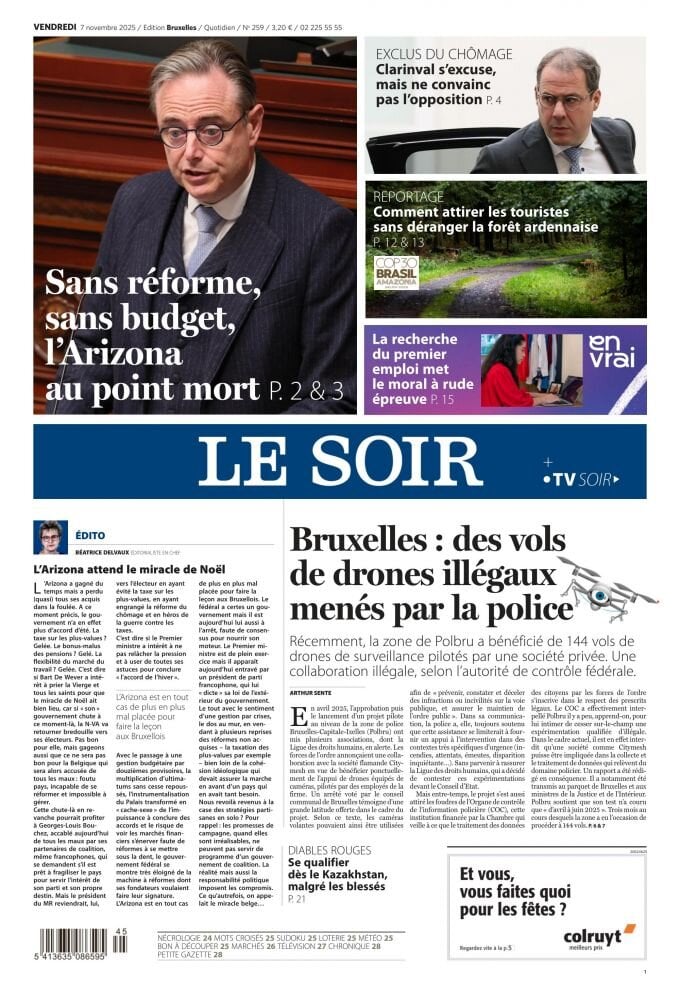 Le Soir - Front Page - 11/07/2025