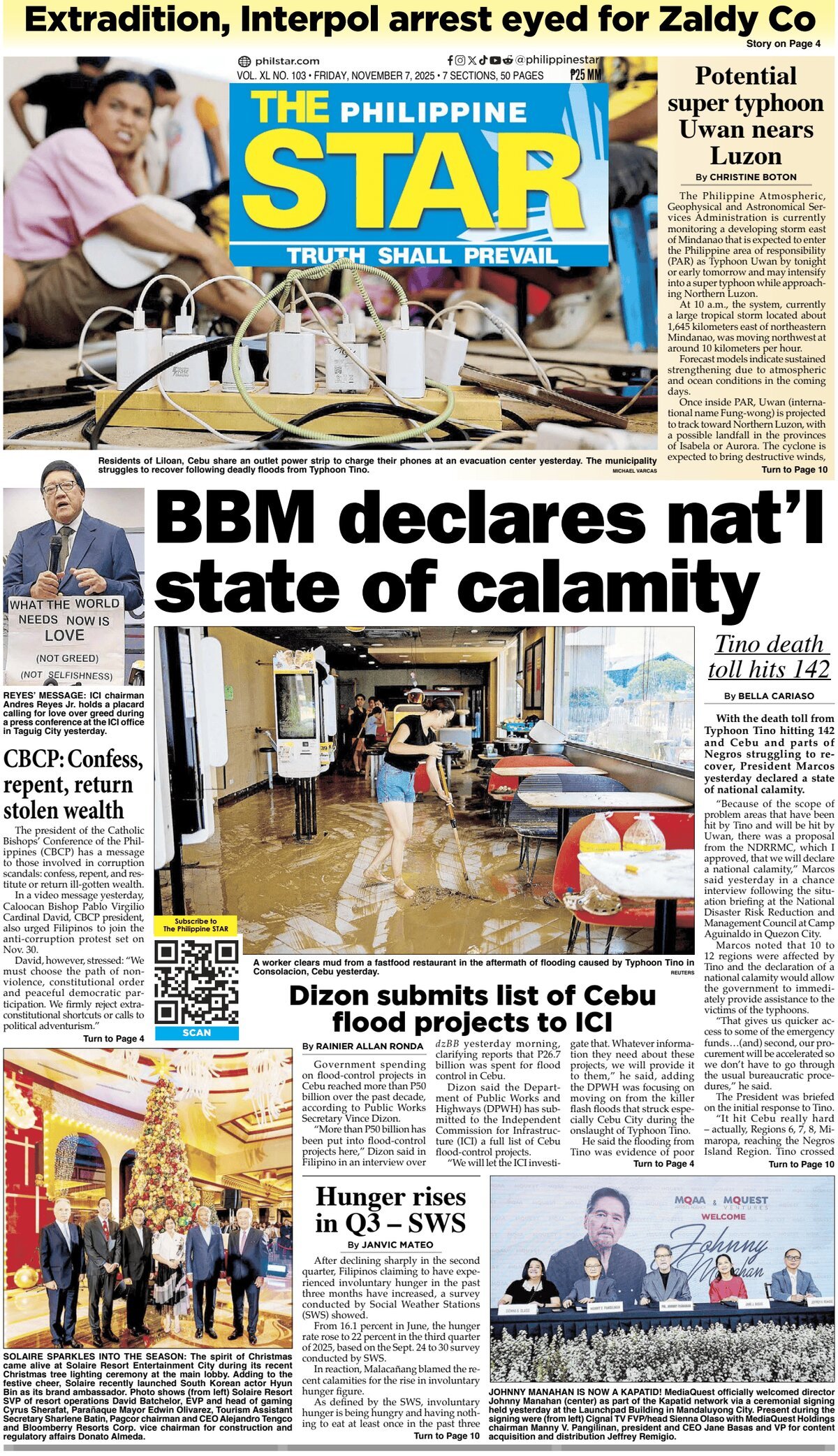 The Philippine Star - Front Page - 11/07/2025