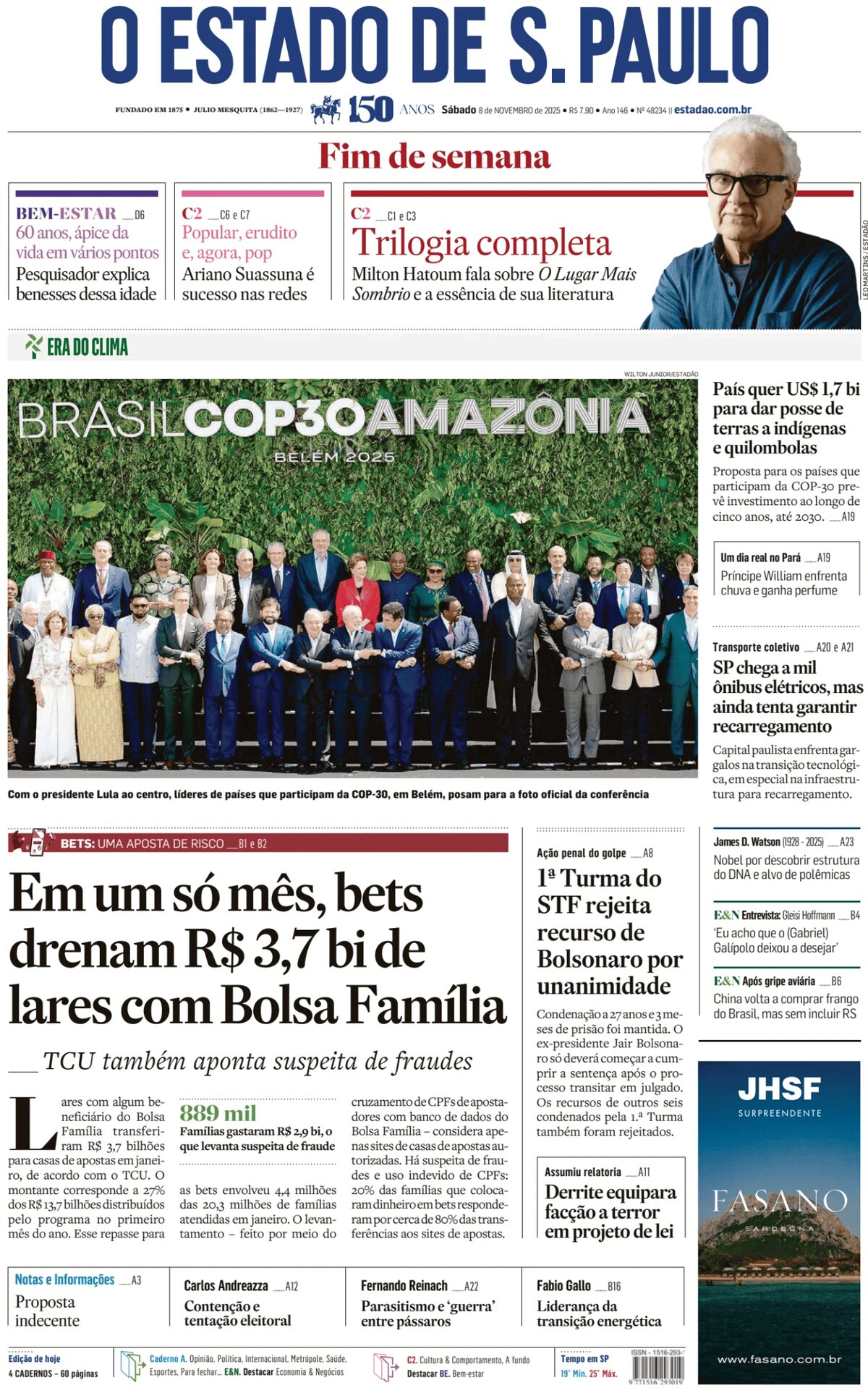 O Estado de S. Paulo - Front Page - 11/08/2025