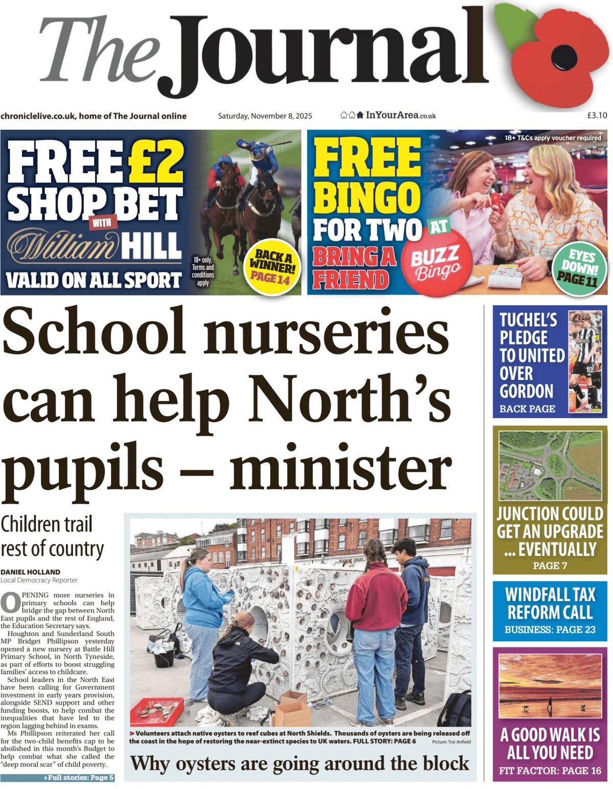 The Journal (Newcastle) - Front Page - 11/08/2025